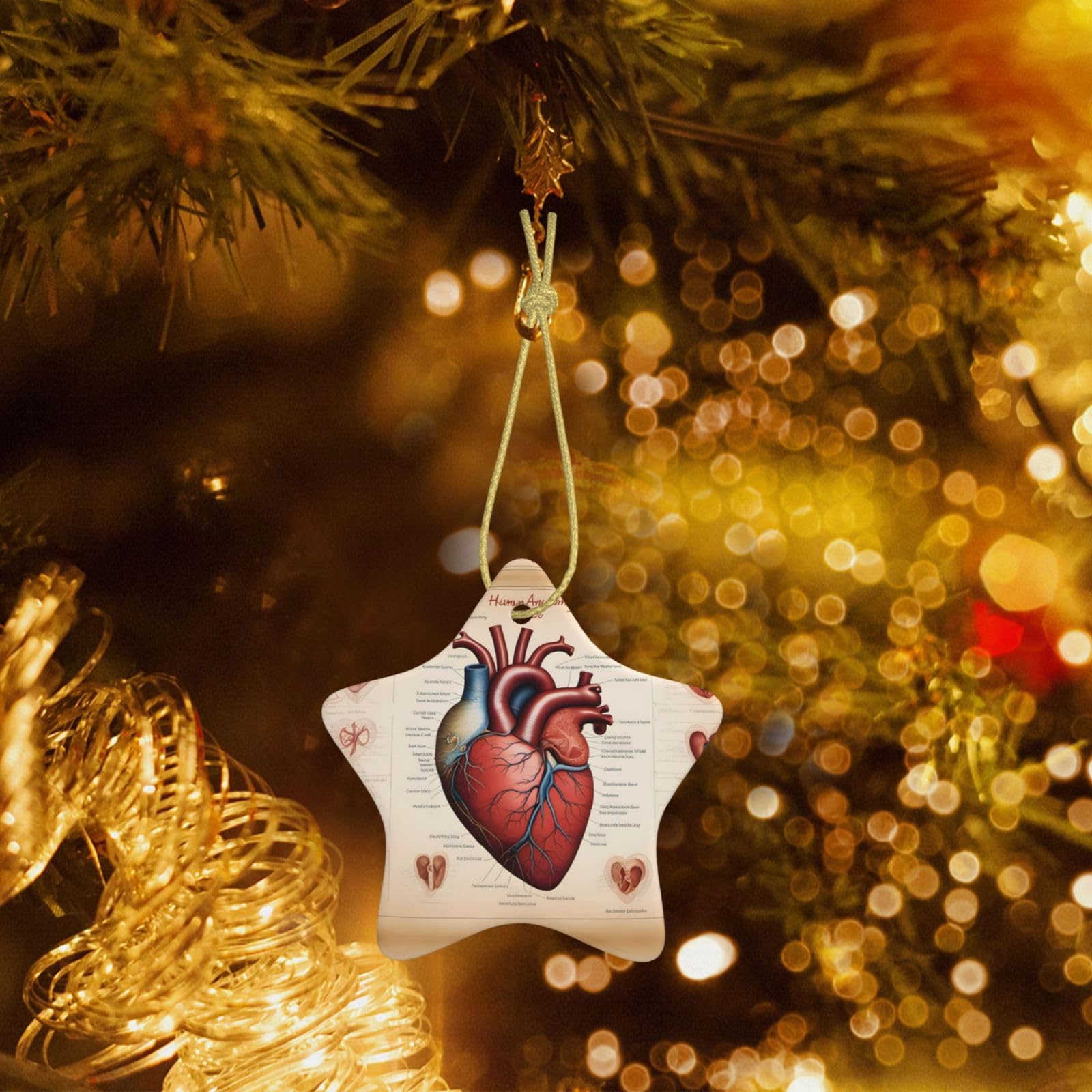 Amazon.com: YYHWHJDE Human Anatomy Heart Chart Pattern Christmas