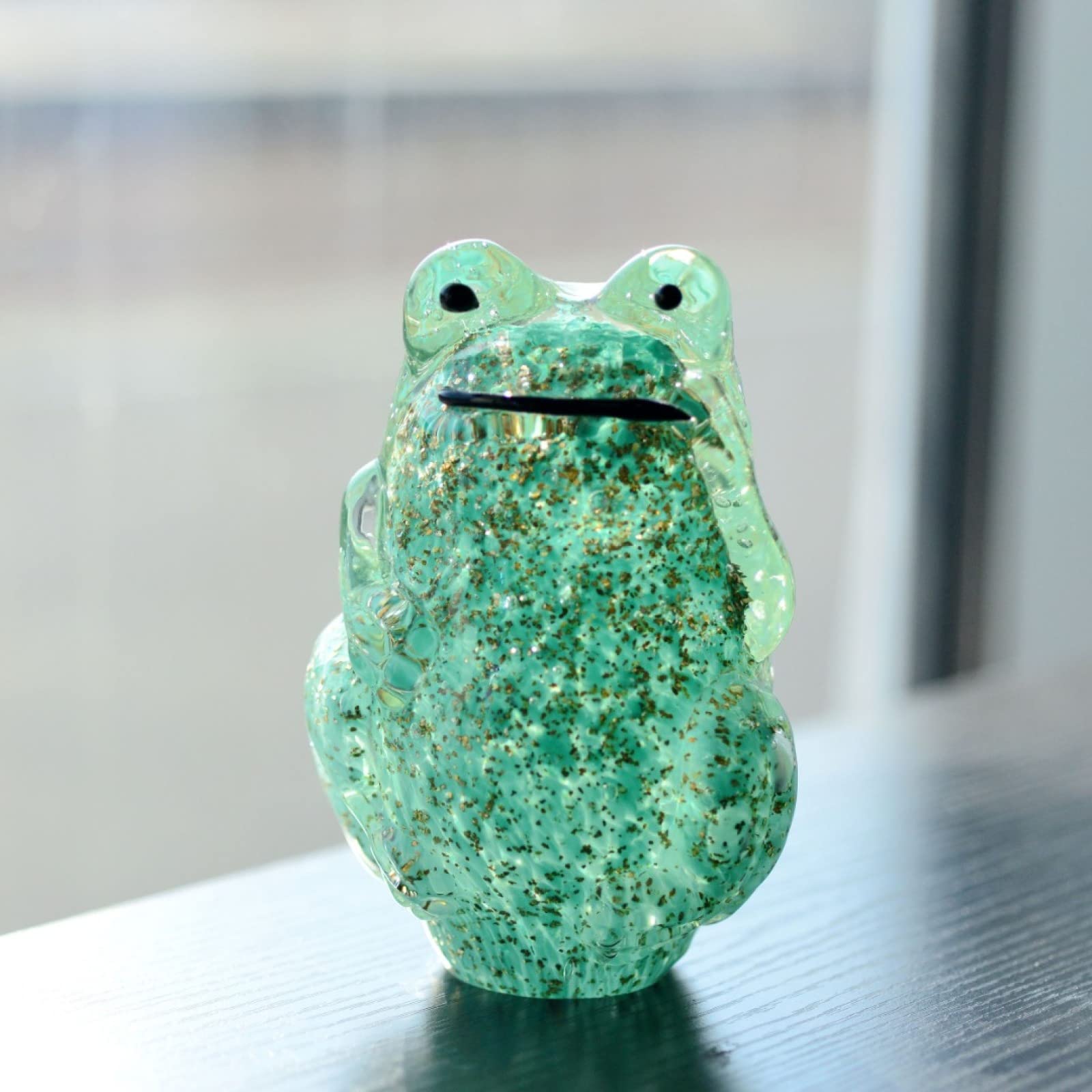 Daum ドームクリスタル 蛙小物入れ カエル ブルー ドーム フランス