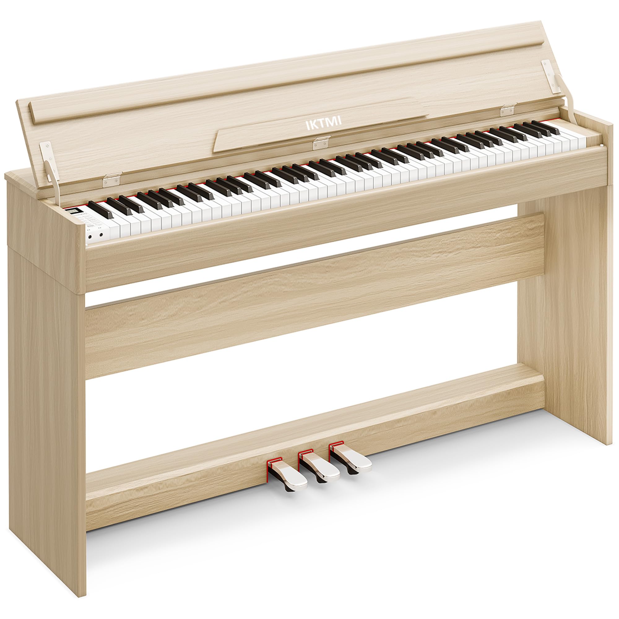 IKTMI 木製 電子ピアノ 88鍵盤 アップライト ピアノ電子 スタンド一