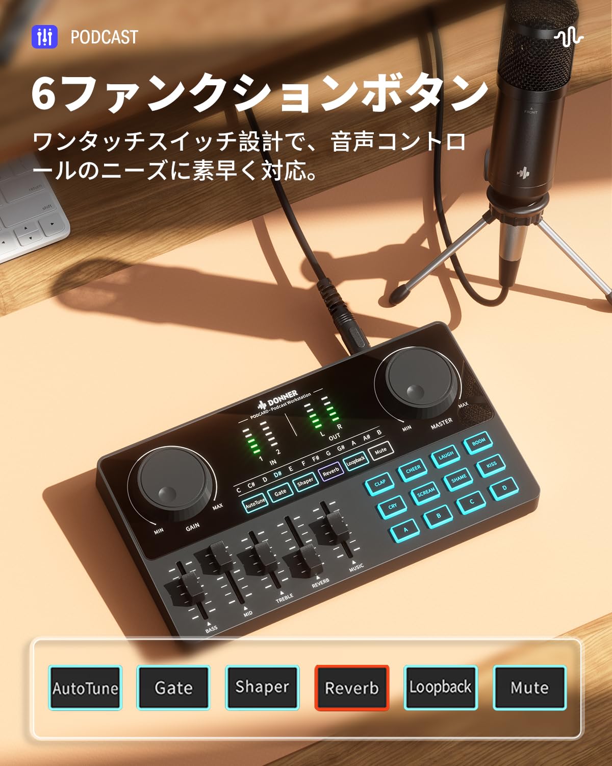 Donner オーディオミキサー マイクセット オーディオインターフェース