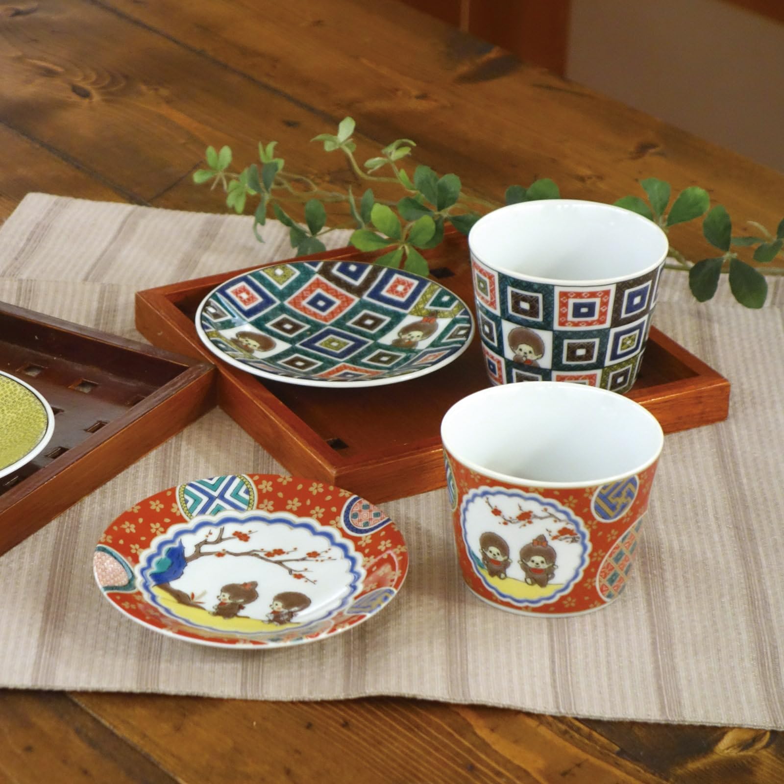 九谷焼 色絵 冬景色 小皿 11枚 上出製 [B24447]｜九谷焼 色絵 冬景色