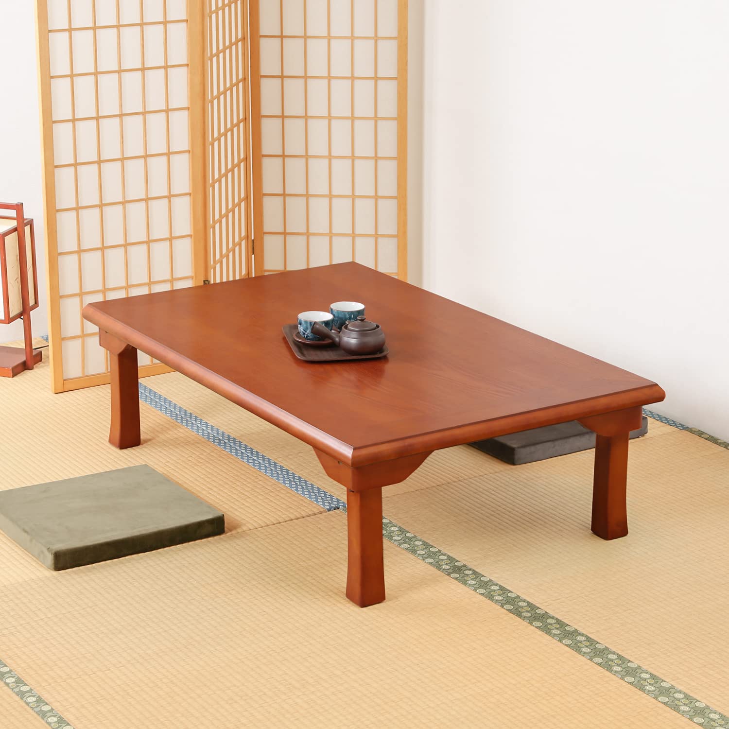 座卓 テーブル 折りたたみ ブラウン ローテーブル 天然木使用 ちゃぶ台