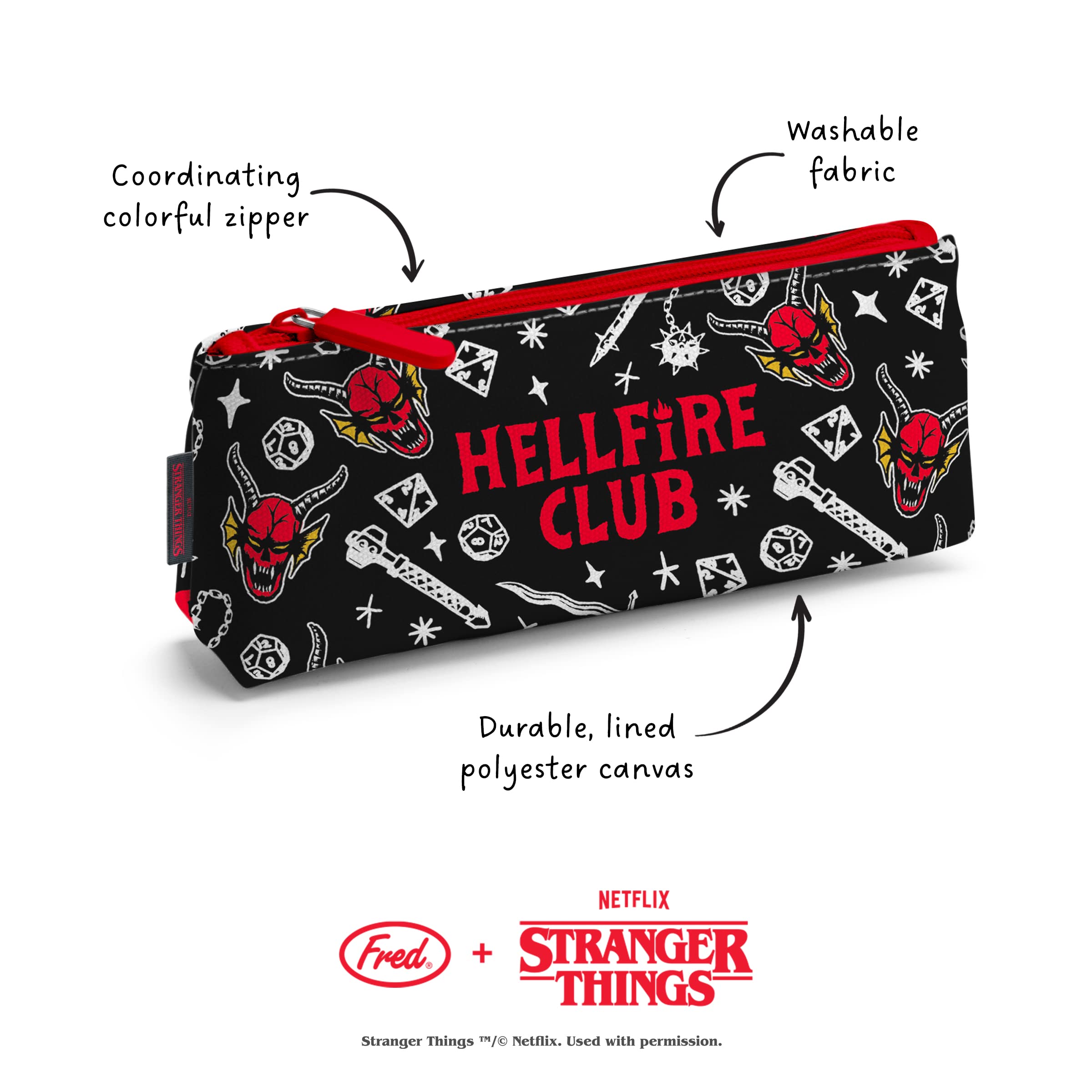 Amazon.com: Genuine Fred Stranger Things Accessory Pouch, Hellfire