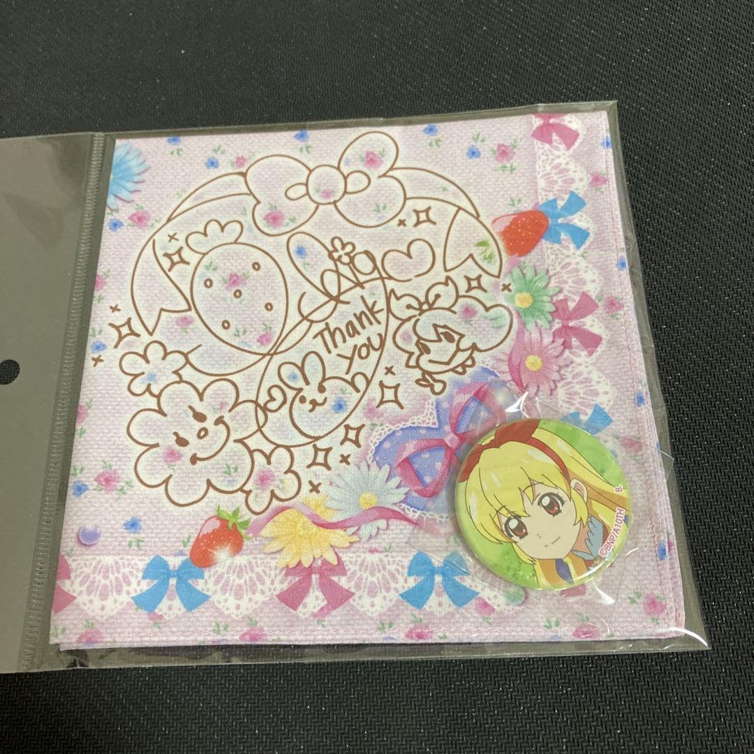 アイカツ メモリアルハンカチセット 星宮いちご 初販 缶バッジ