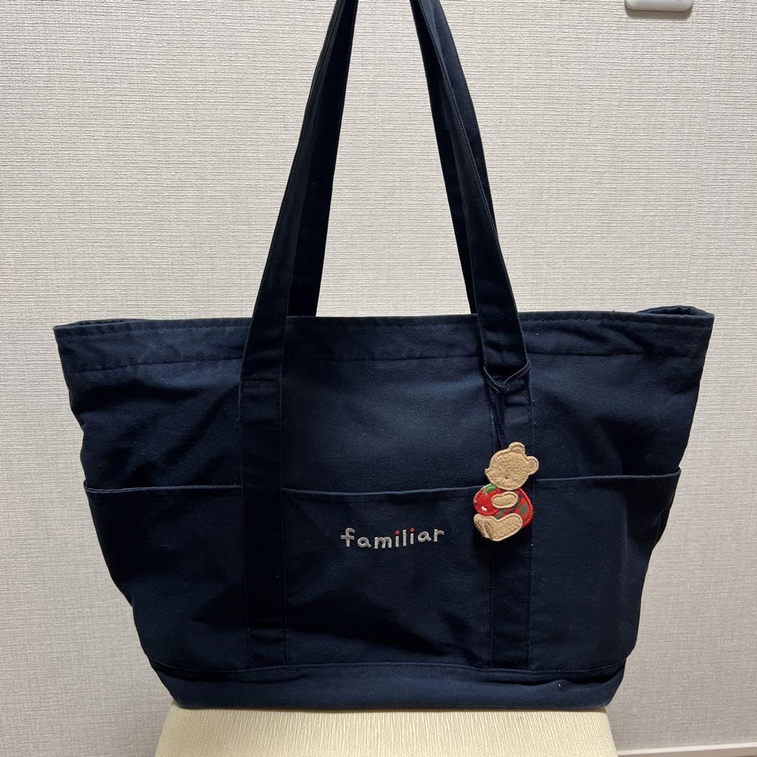 Bibiy. × familiar コラボ トートバッグ ネイビー Navy Bibiy