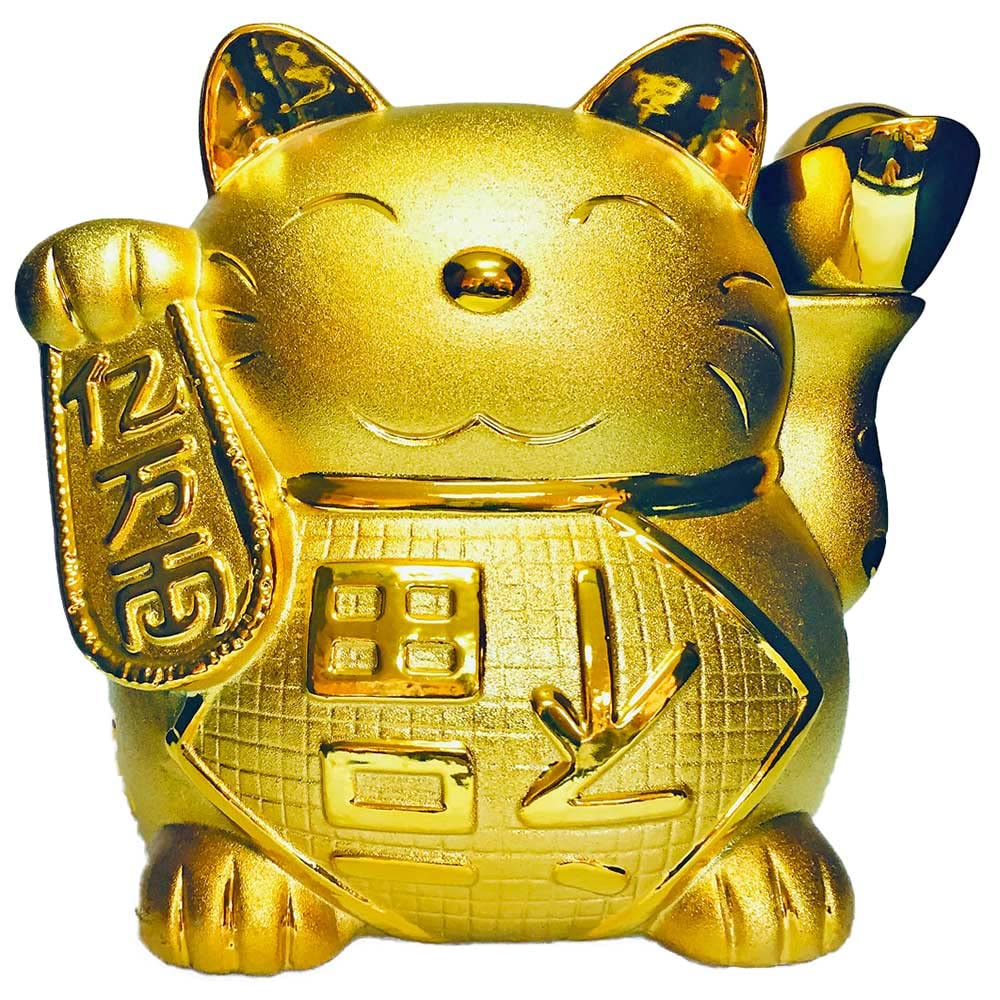 Amazon.co.jp: 招き猫 置物 金色 ゴールド 縁起物 豪華/金運招き猫