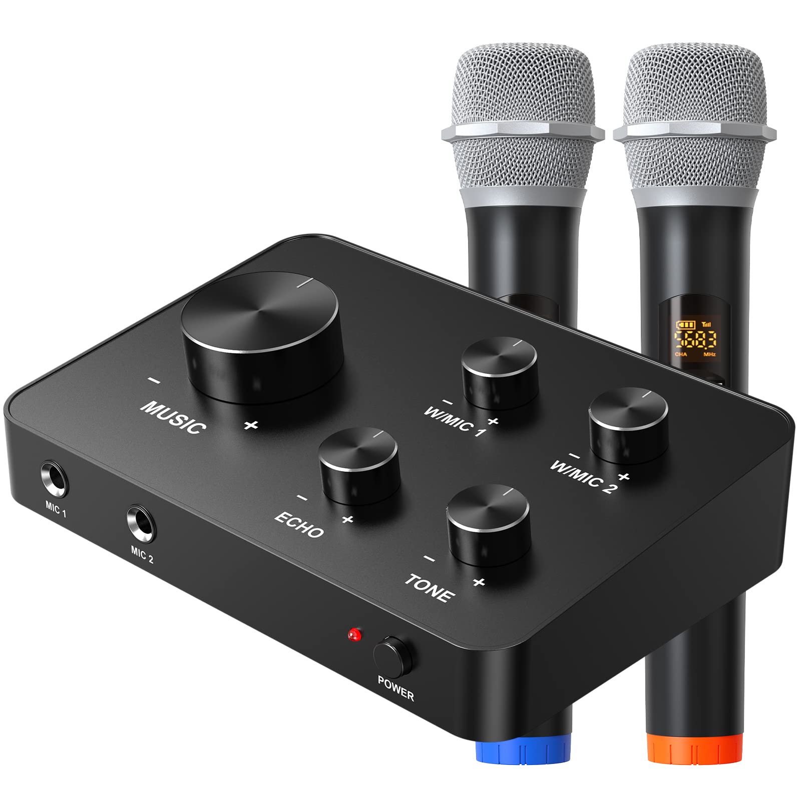 Amazon.com: Rybozen Wireless Microphone Karaoke Mixer System, Dual