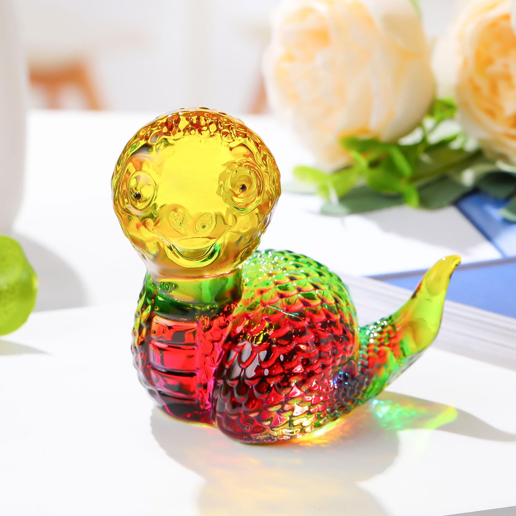 Amazon.co.jp: Kertari 干支 巳 蛇 クリスタルヘビ 招福 開運 玄関