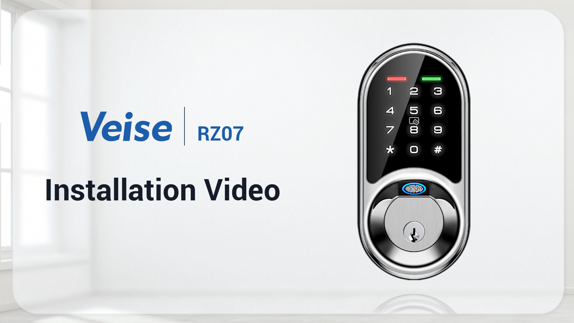 Veise RZ07 Fingerprint Smart Lock, 7-in-1 Smart Locks for Front