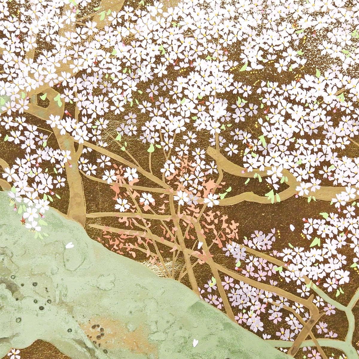 中島千波 「一心行の桜」 シルクスクリーン 直筆サイン・落款・作品