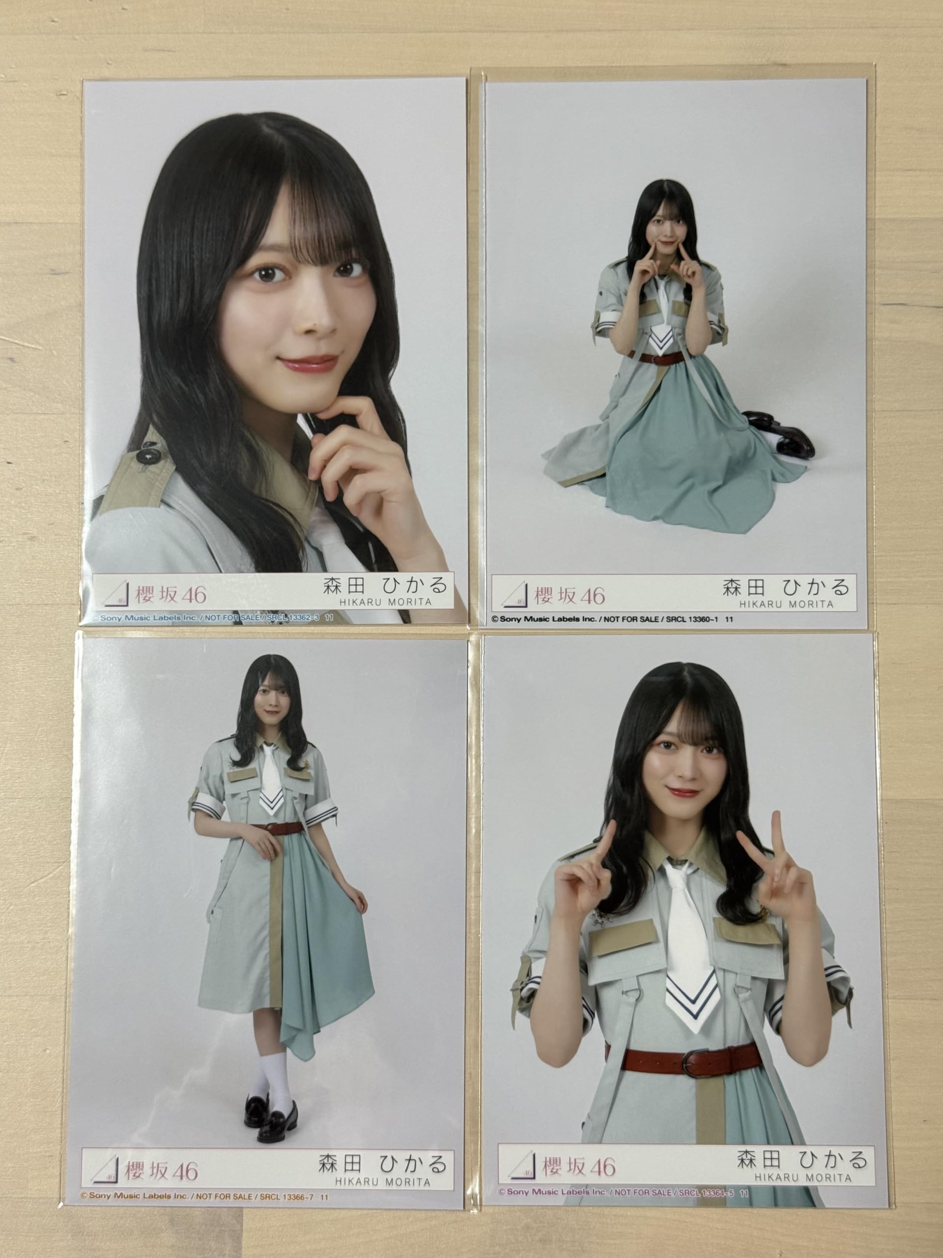 櫻坂46 4th anniversary 森田ひかる 生写真 座り直筆 サイン 森田