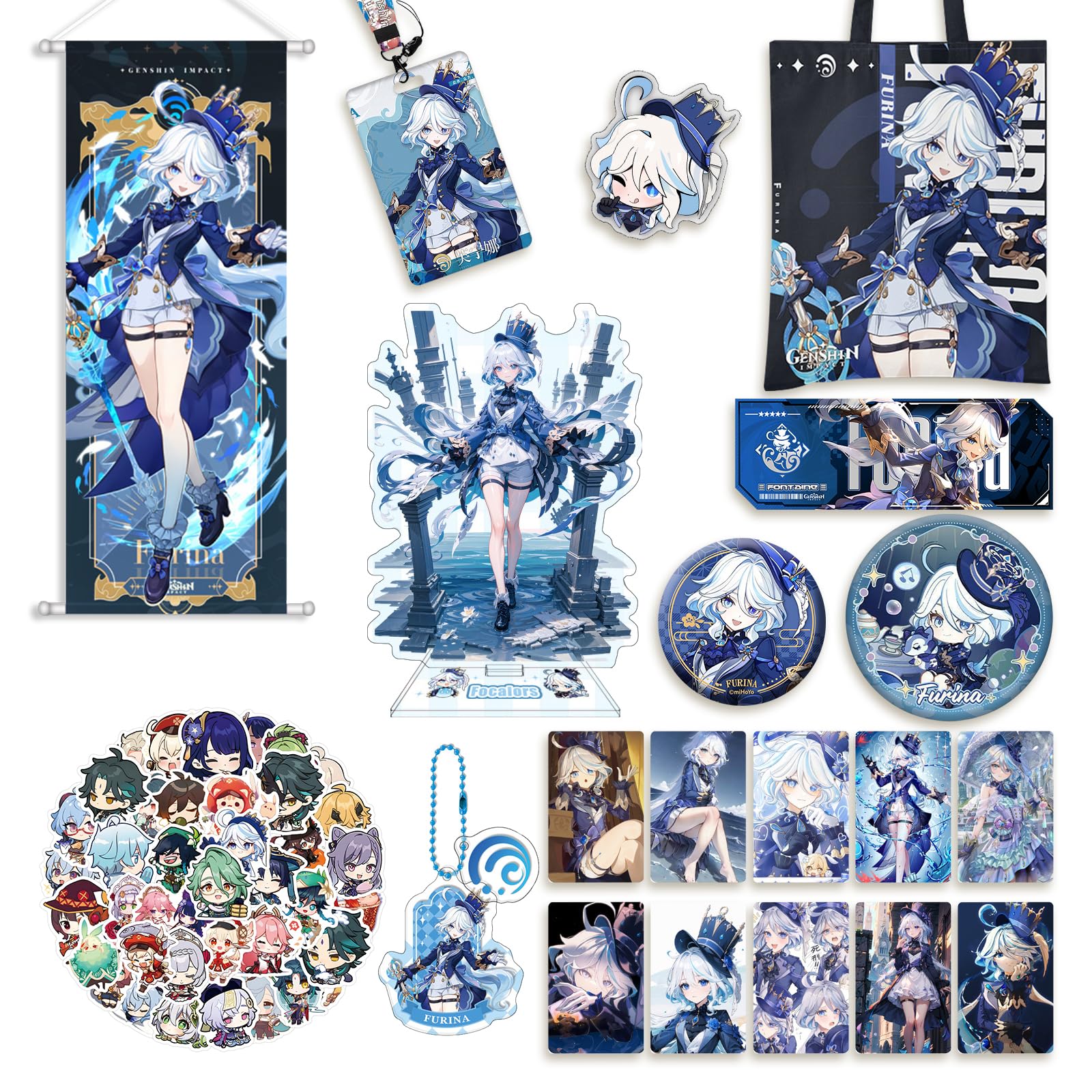 Amazon.co.jp: DIROLVON 原神 フリーナ グッズ 水神 福袋 セット