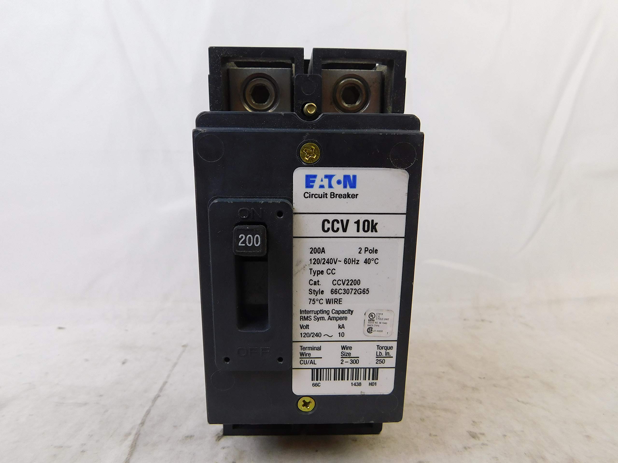 Eaton CCV2200 Bolt-On Mount Type CCV Tenant Main Circuit Breaker 2