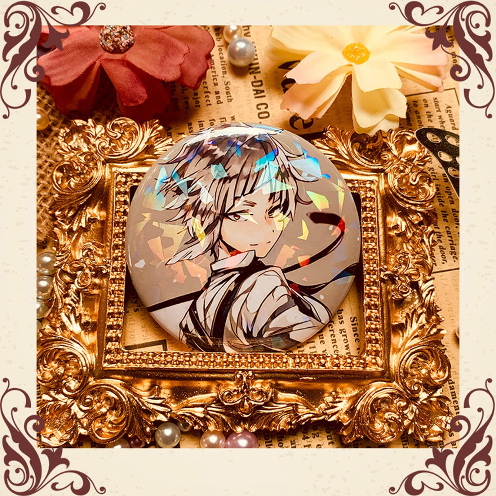 文豪ストレイドッグス 中島敦 ブローチ風 缶バッジ