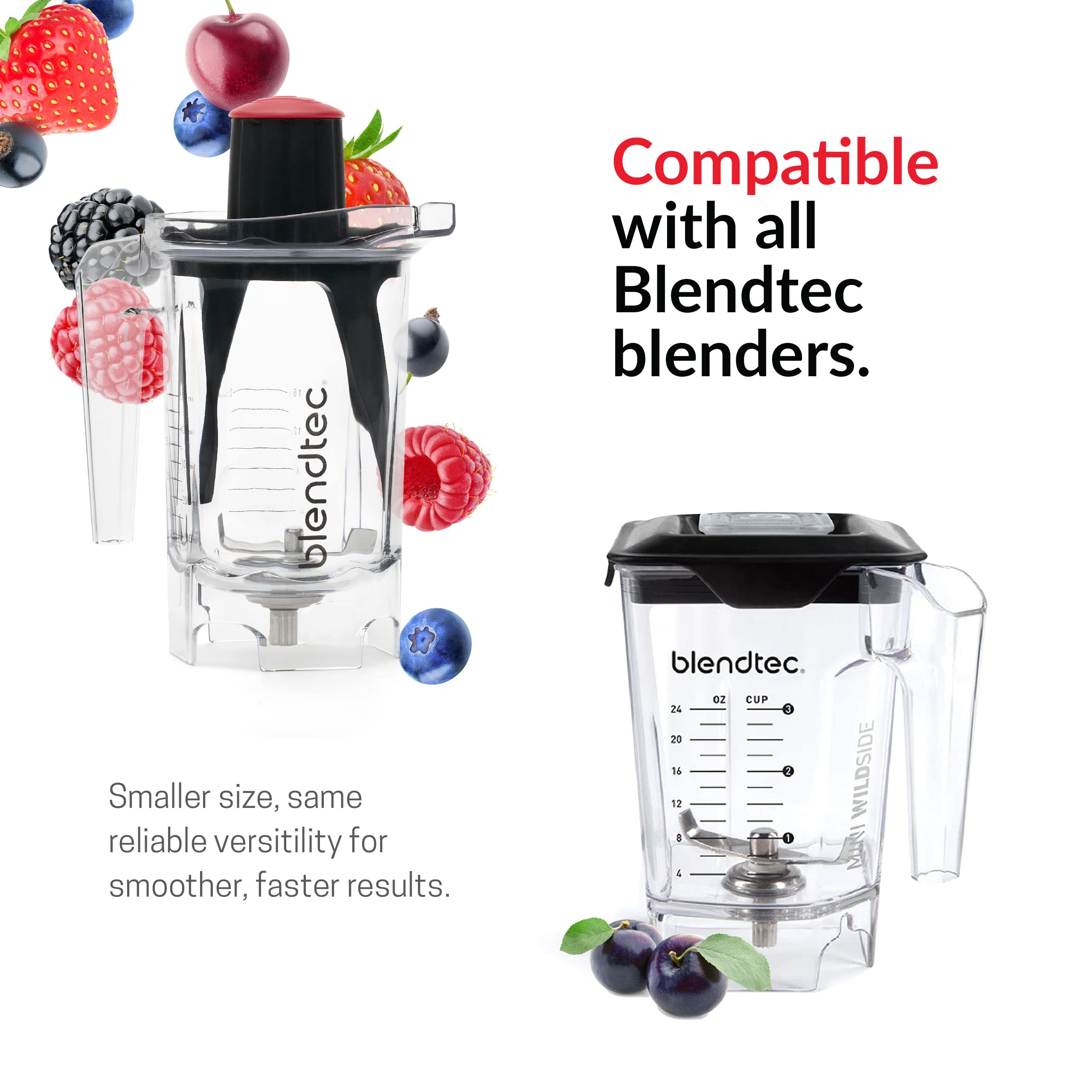 Amazon.com: Blendtec 46 oz Mini WildSide+ and 37 oz Twister Bundle