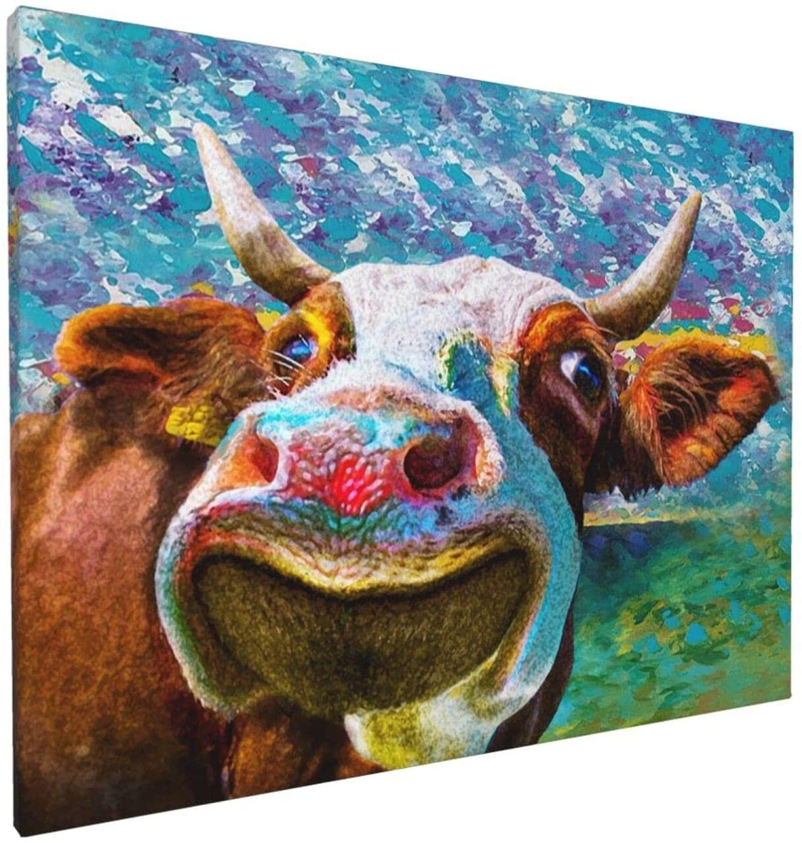 キャンバス 油絵 専用 カラフルCOWS 1 キャンバス 油絵 専用 カラフル