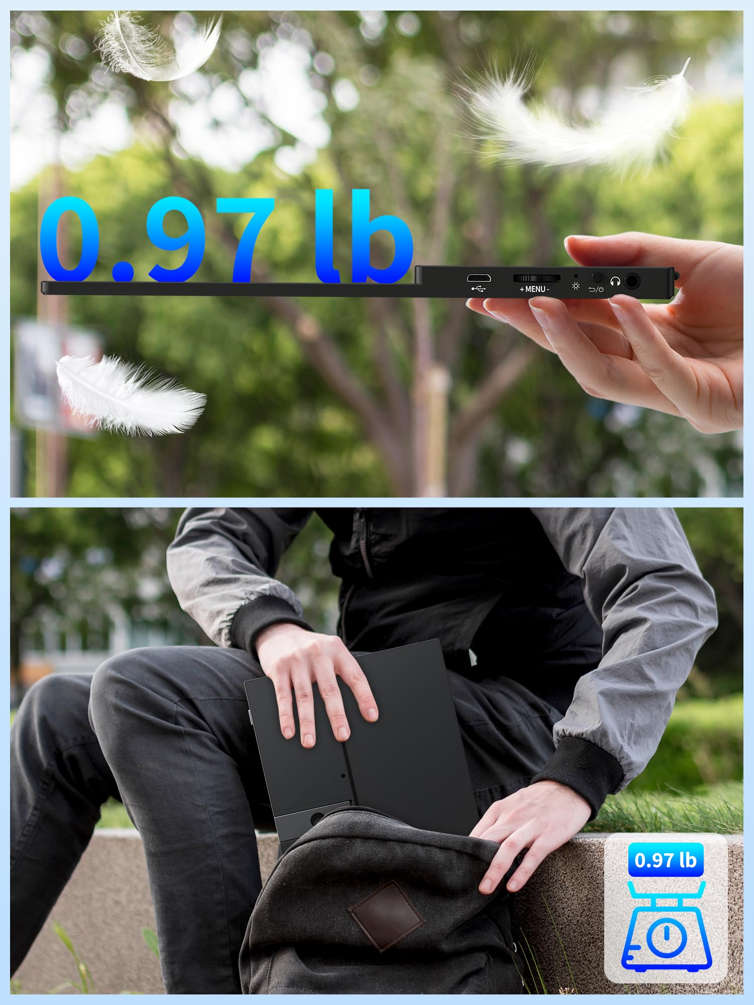 Amazon.com: MAGICRAVEN 4K Portable Monitor, 13.3