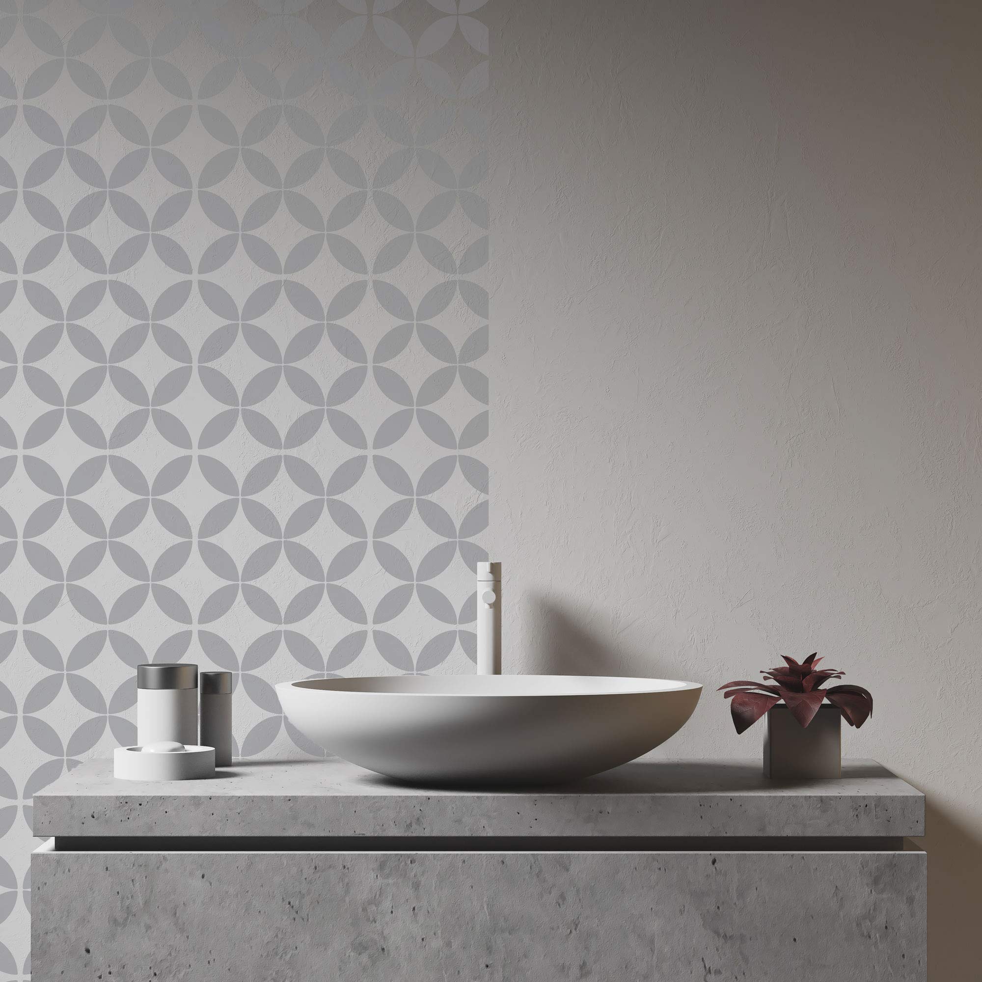 Amazon.co.jp: キャブリルタイル 再利用可能なプラスチックステンシル