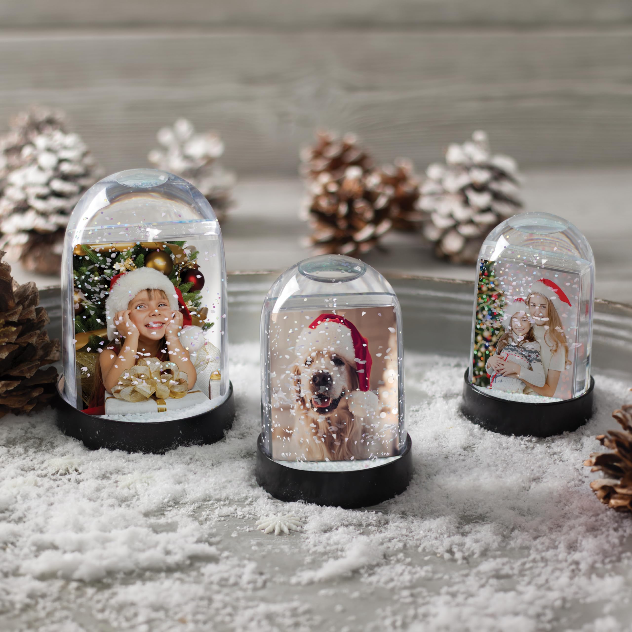 スノードーム│twinkle社製│トナカイと友達フォトフレーム│120