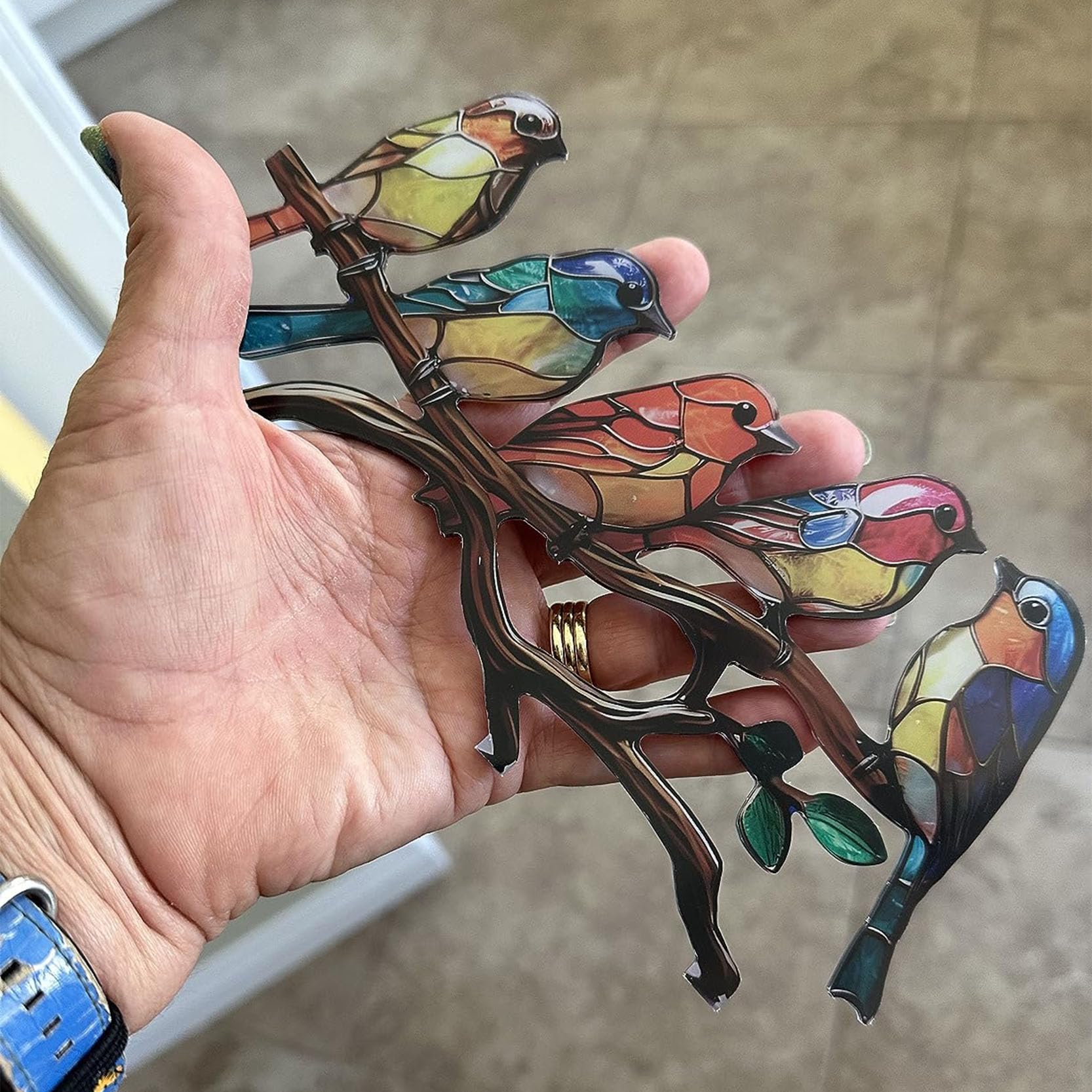 ヴィンテージ ハチドリ ハミングバード アメリカ製 ステンドグラス