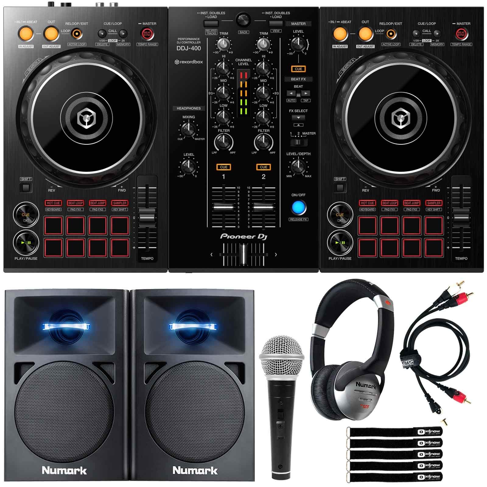 Pioneer DJ DDJ-400 コントローラー コード ヘッドホン付き DJ