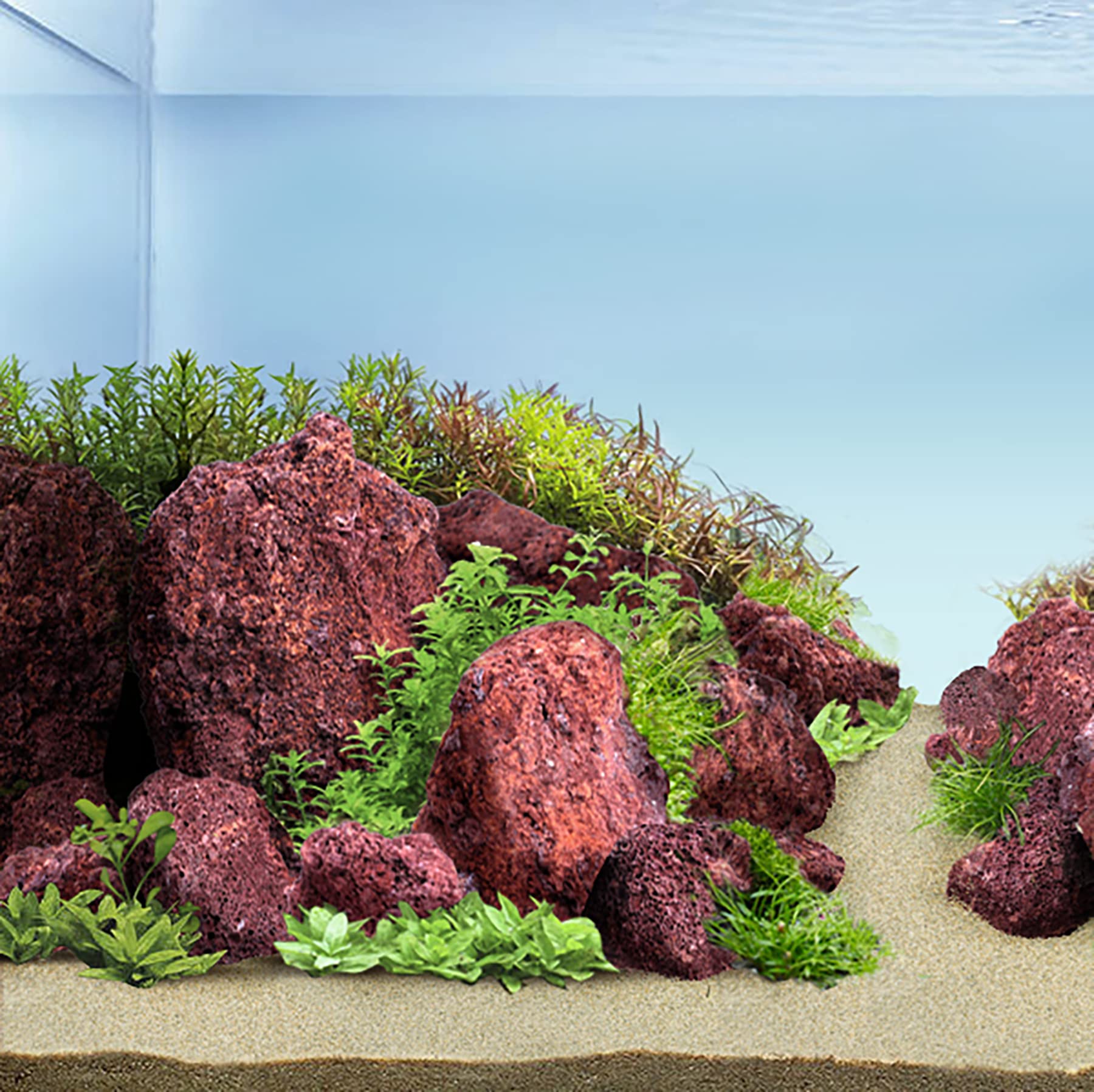 LANDEN レッド溶岩石 アクアスケープ テラリウム パルダリウム