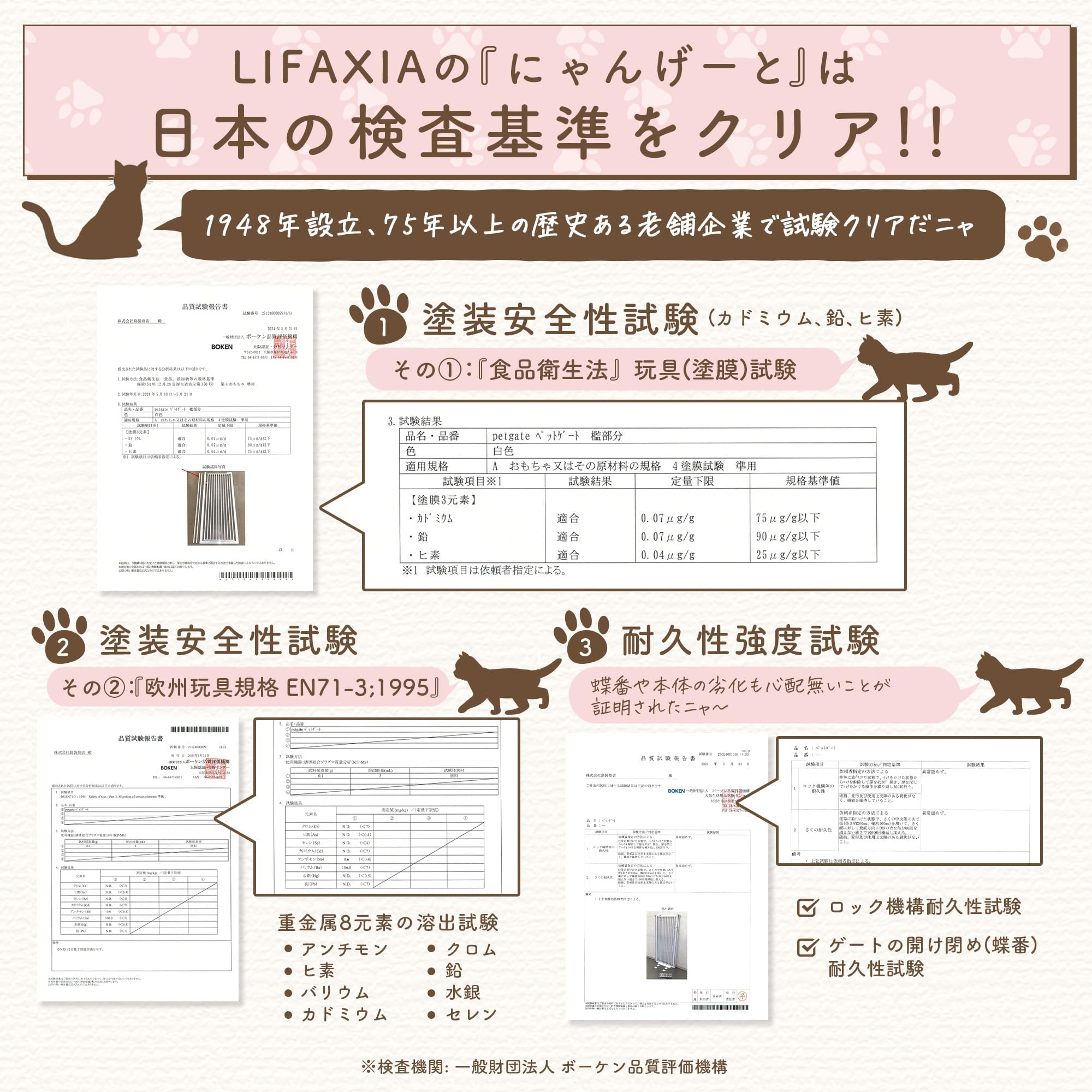 Amazon.co.jp: LIFAXIA ペットゲート 猫 150cm 島袋商店 【ロック式