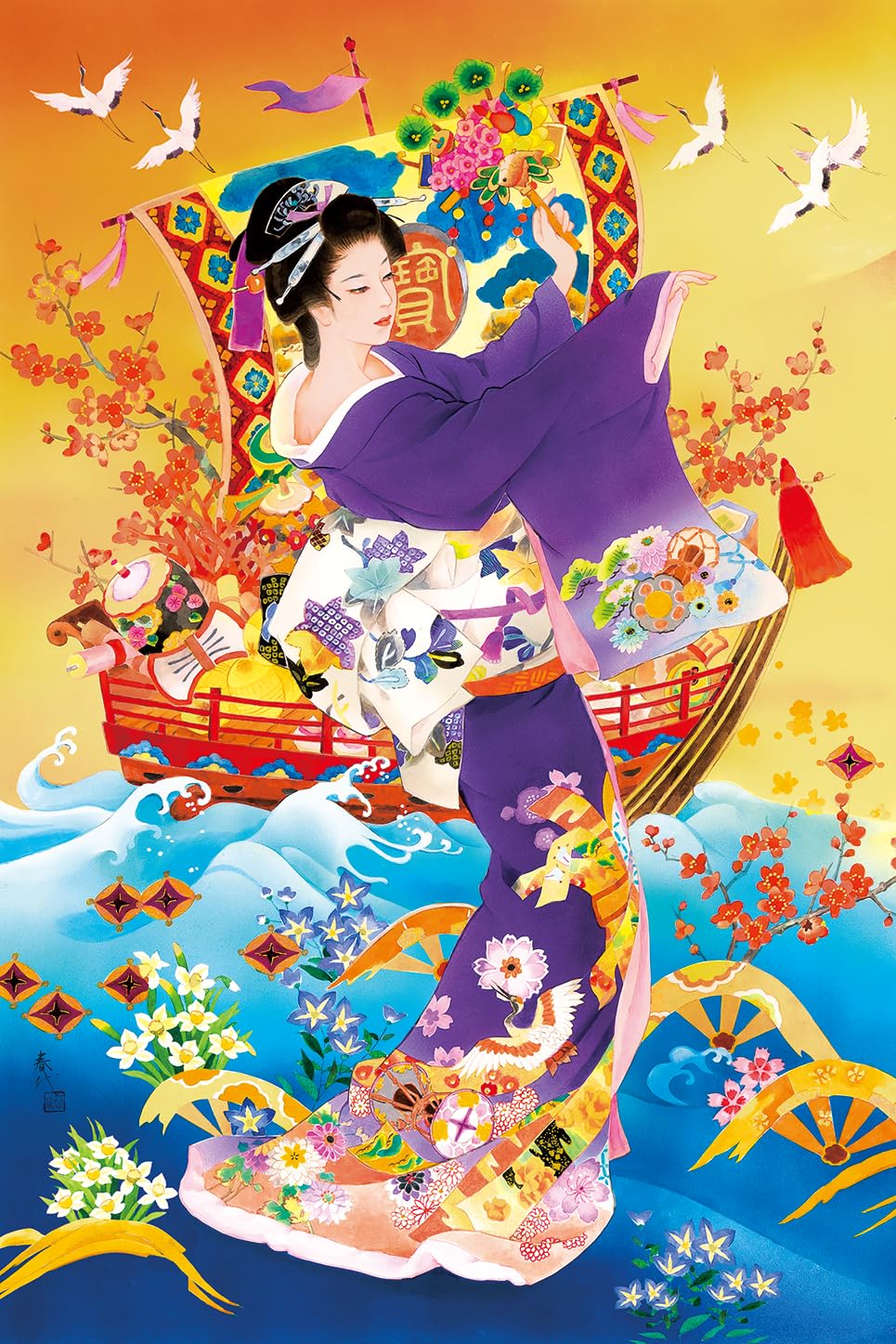 春代 胡蝶蘭 花 其ノ壱 ジグソーパズル1000ピース 春代胡蝶蘭花其ノ壱