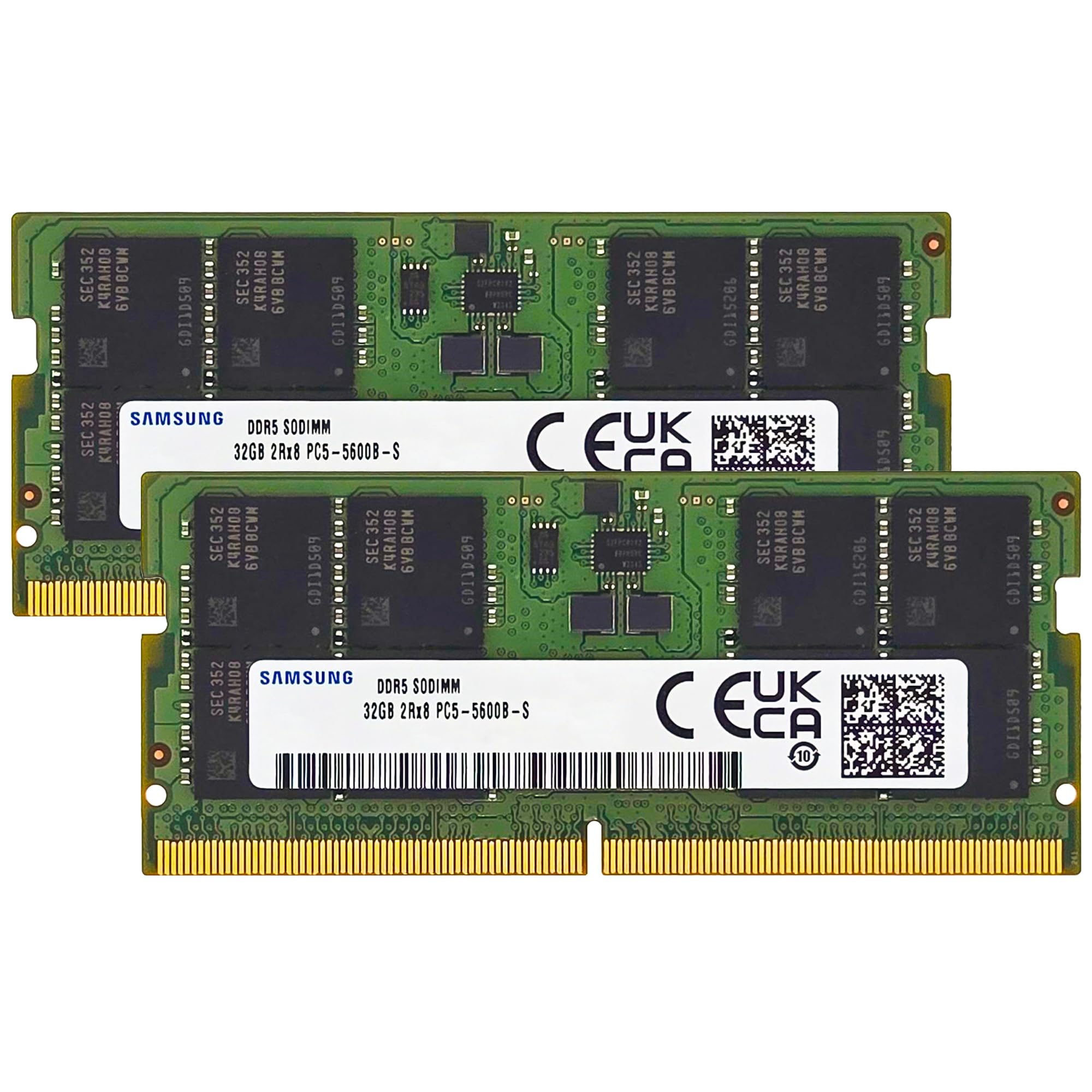 Samsung 64GB (2x32GB) DDR5 5600MHz PC5-44800 CL46 SODIMM 2Rx8 Dual