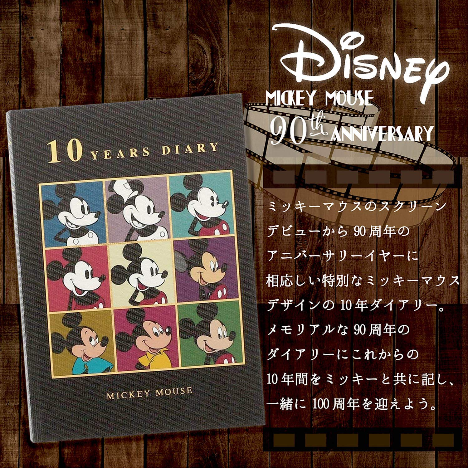 ミッキーダイアリー ディズニー 日記帳 ミッキー ミニー10年ダイアリー
