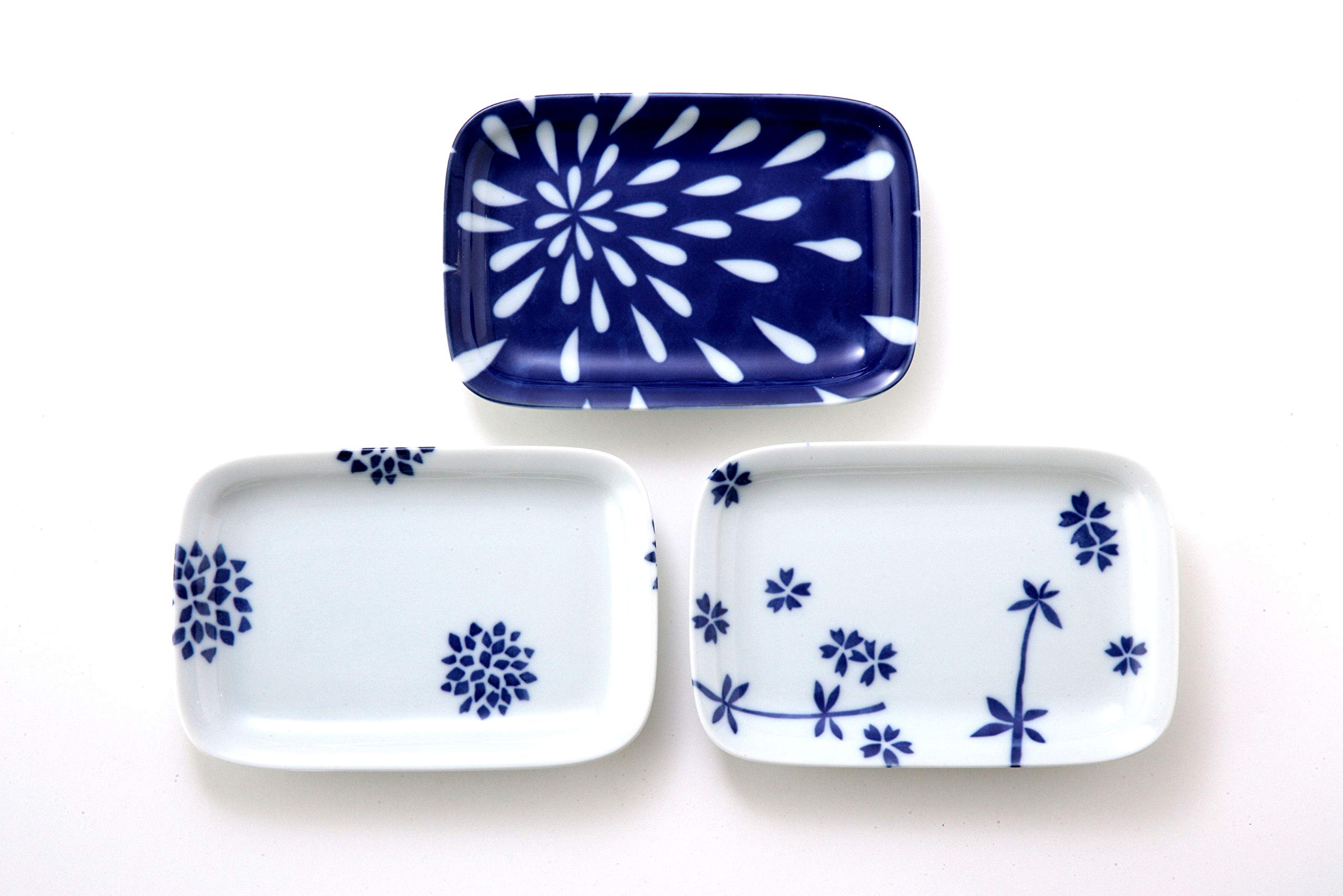 角小皿 4枚 江戸 成化年製 小皿 取り皿 微塵唐草 希少 人気