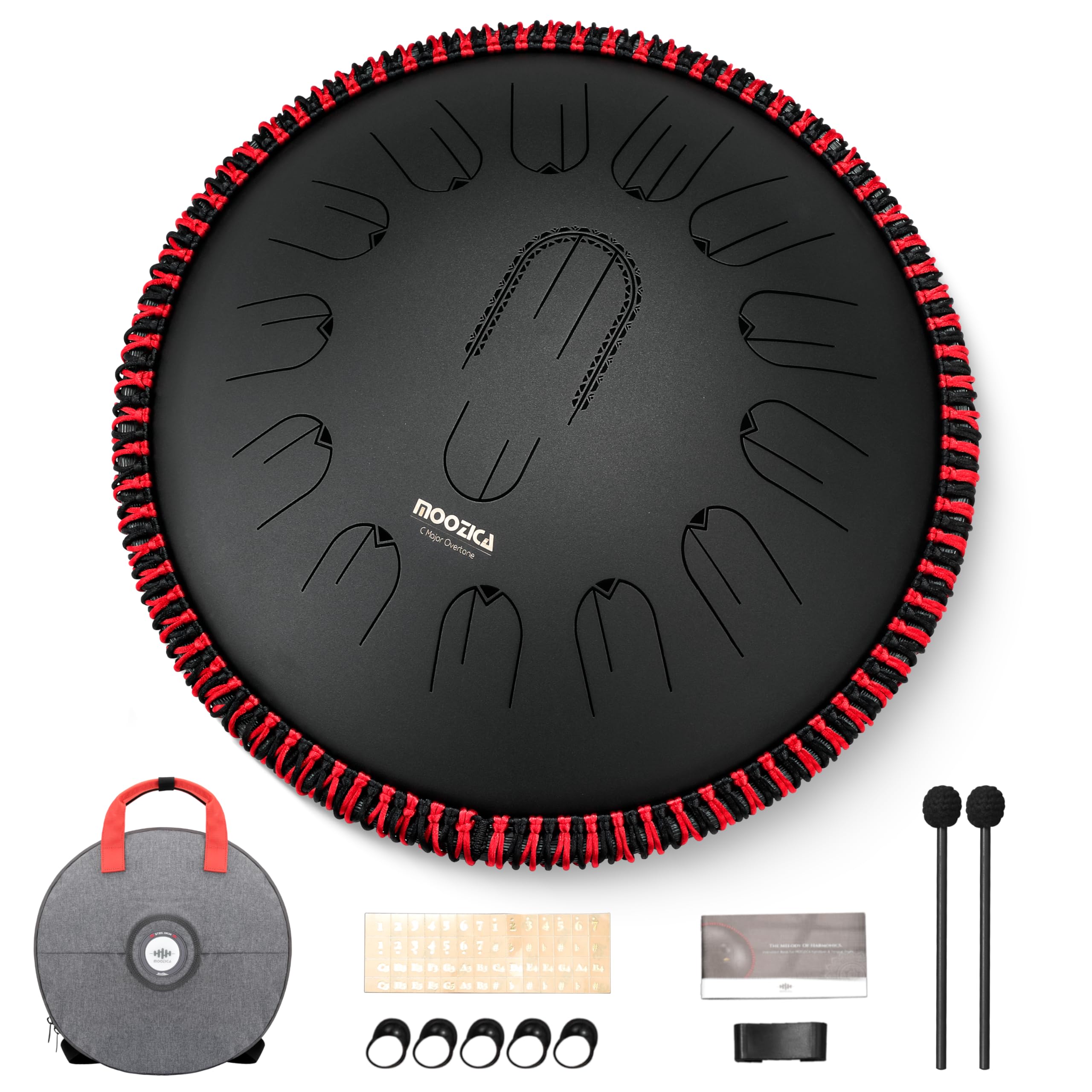 Amazon | MOOZICA ハンドパン 15インチ Cメジャー スチールタング