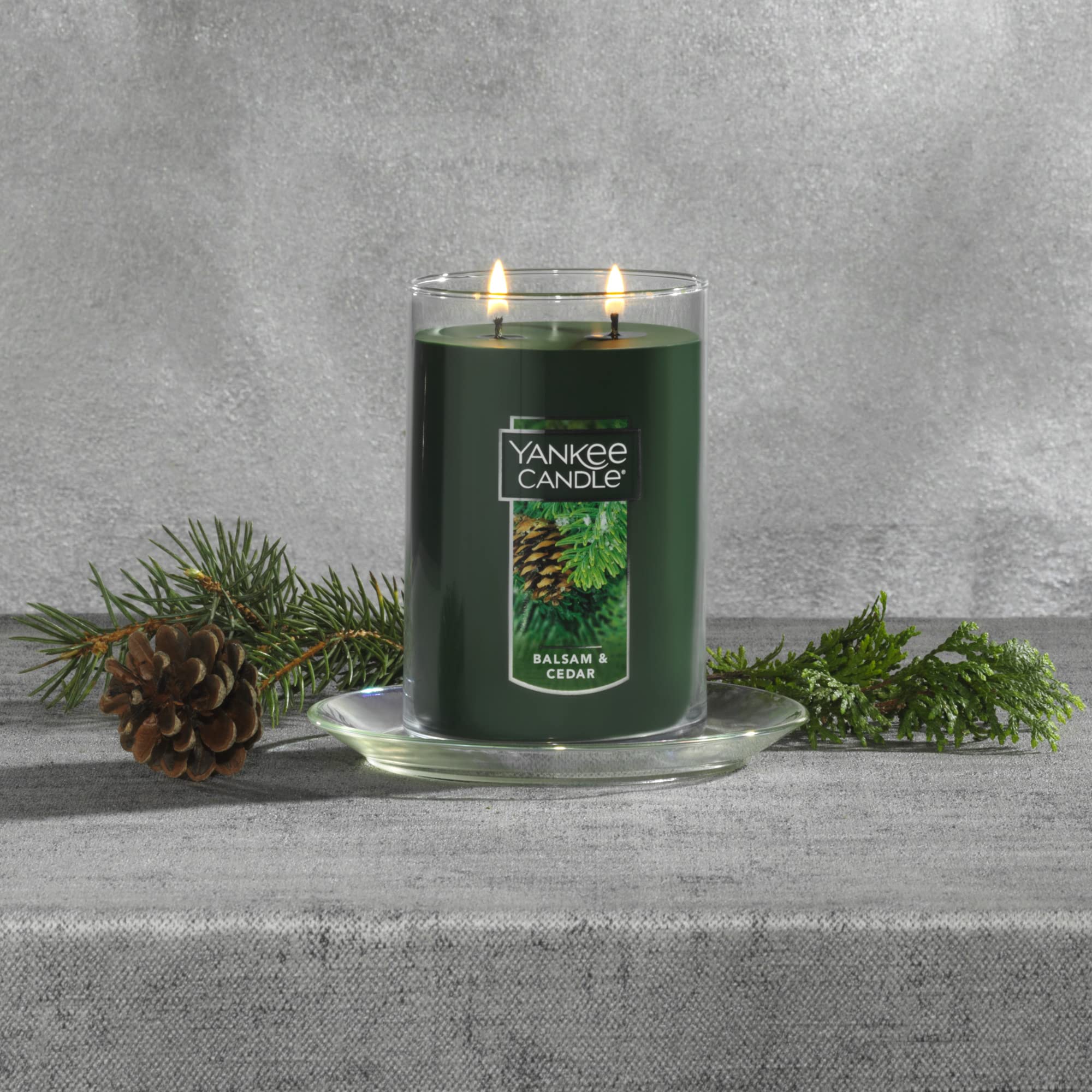 Yankee Candle Large 2-Wick Tumbler Candle, Balsam & Cedar : Amazon