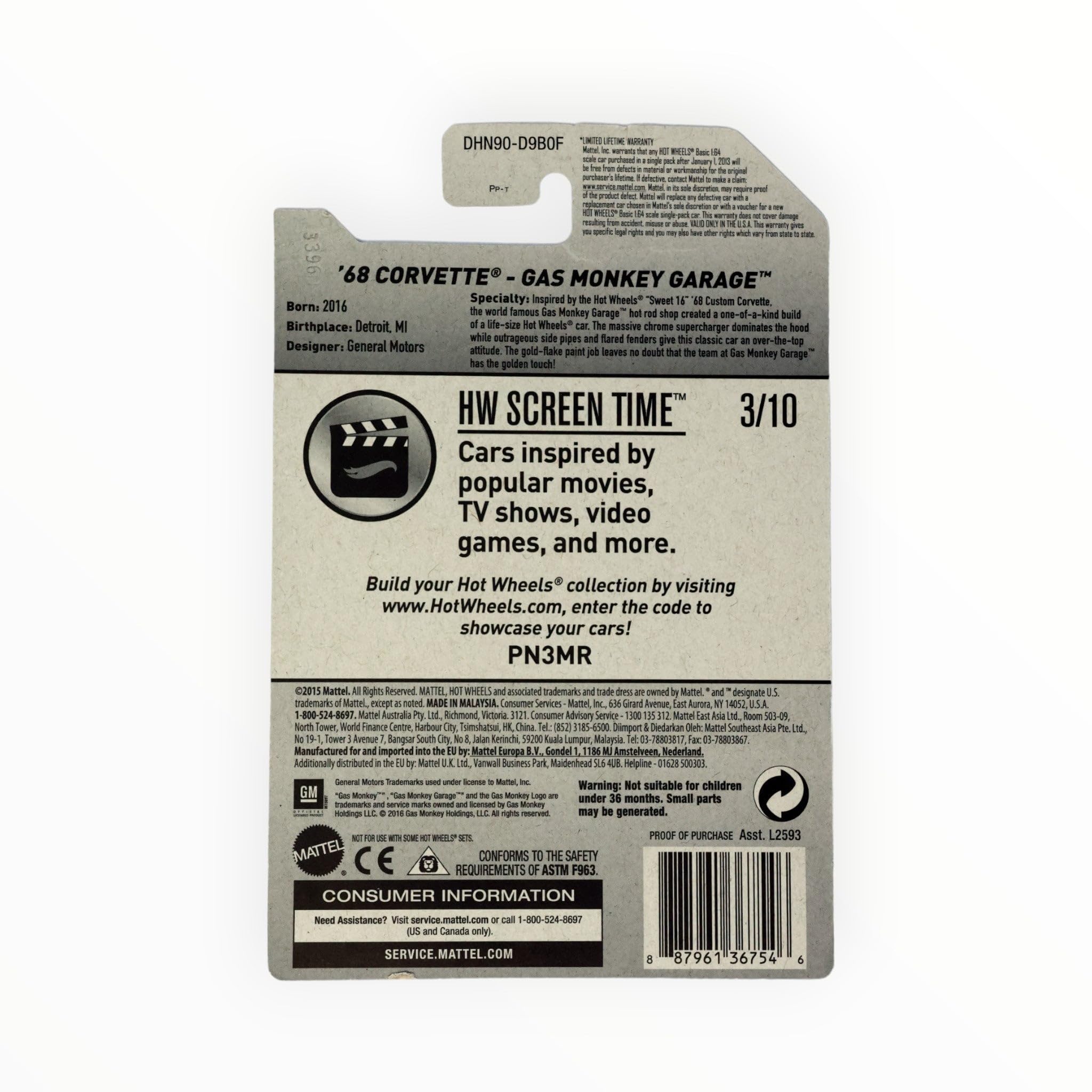 Amazon.com: Hot Wheels 2017 Hw Screen Time '68 Corvette Gas Monkey