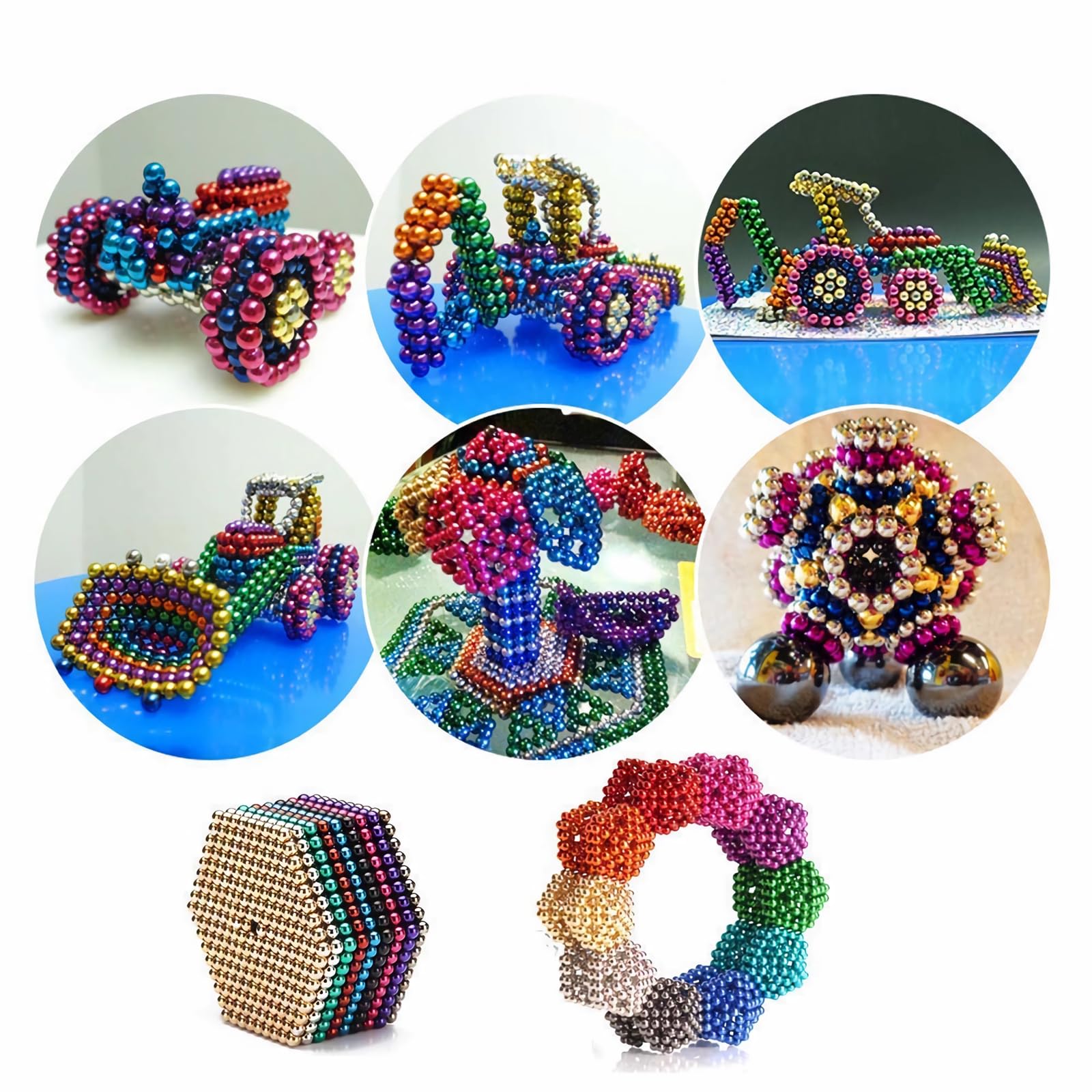 マグネットボール 5mm 約994個 立体パズル 強力磁石 脳開発パズル 立体