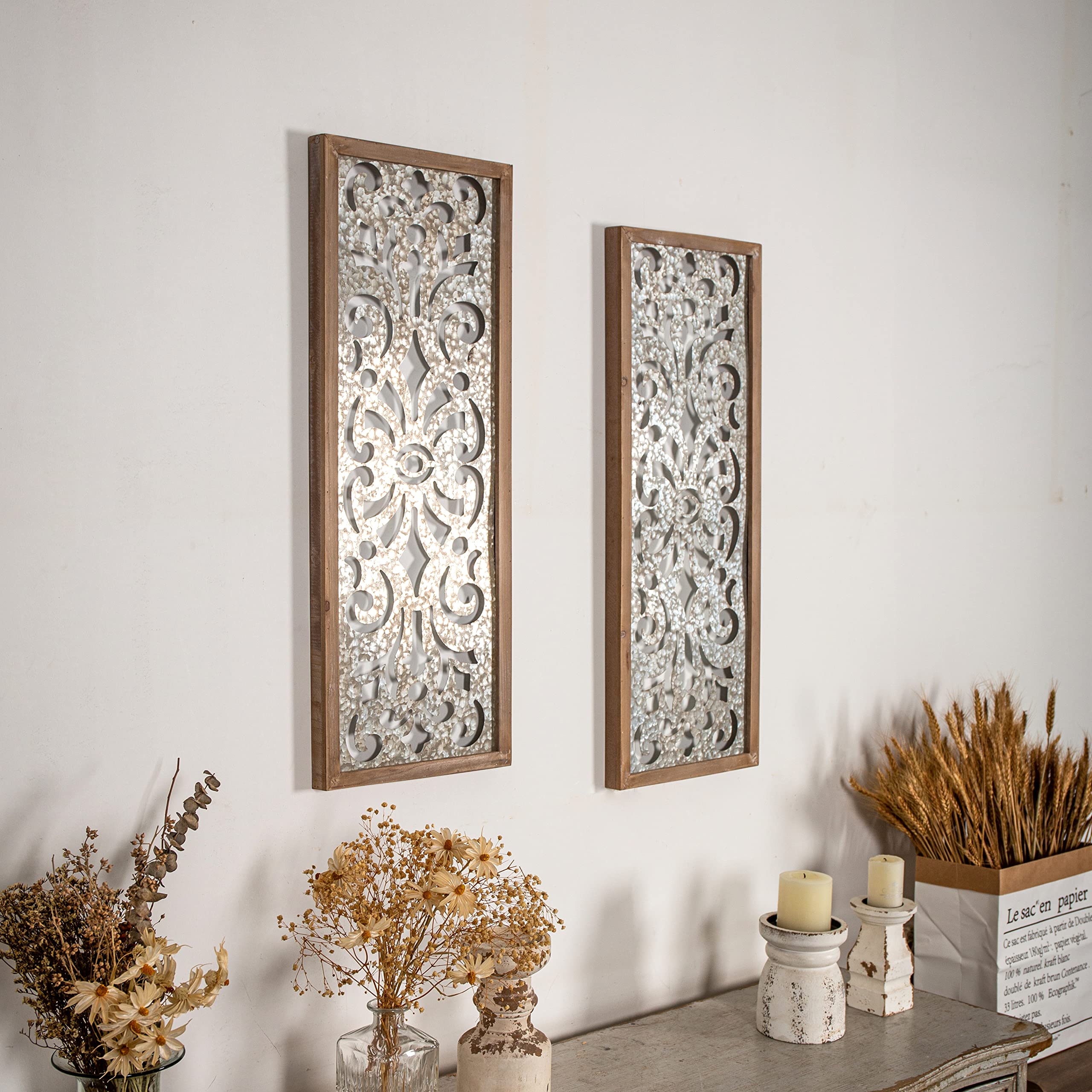 Amazon.com: Sintosin Farmhouse Galvanized Wall Decor, 12