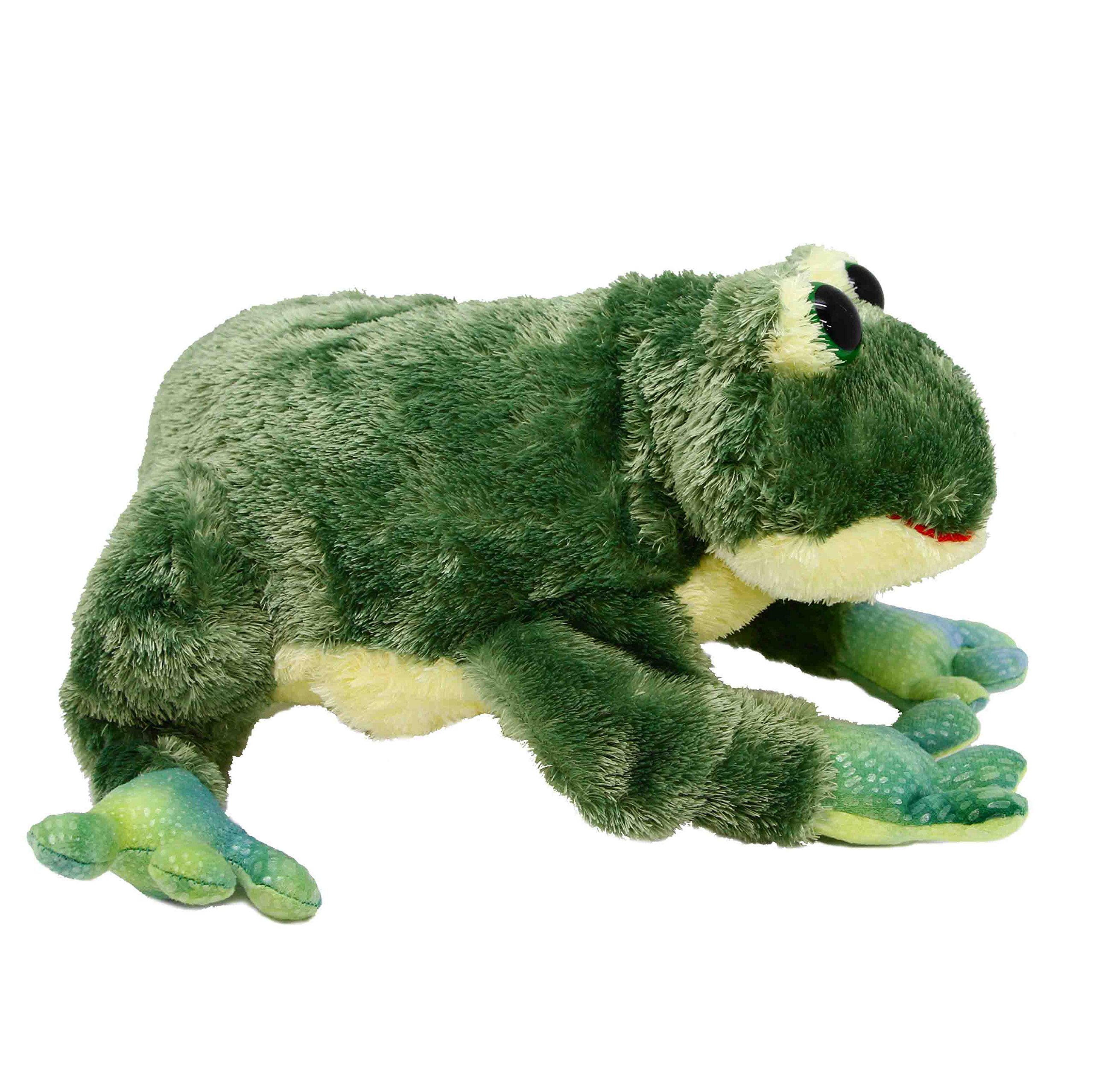 パペットカエルぬいぐるみ口開閉で鳴きます2種鳴き声電気式