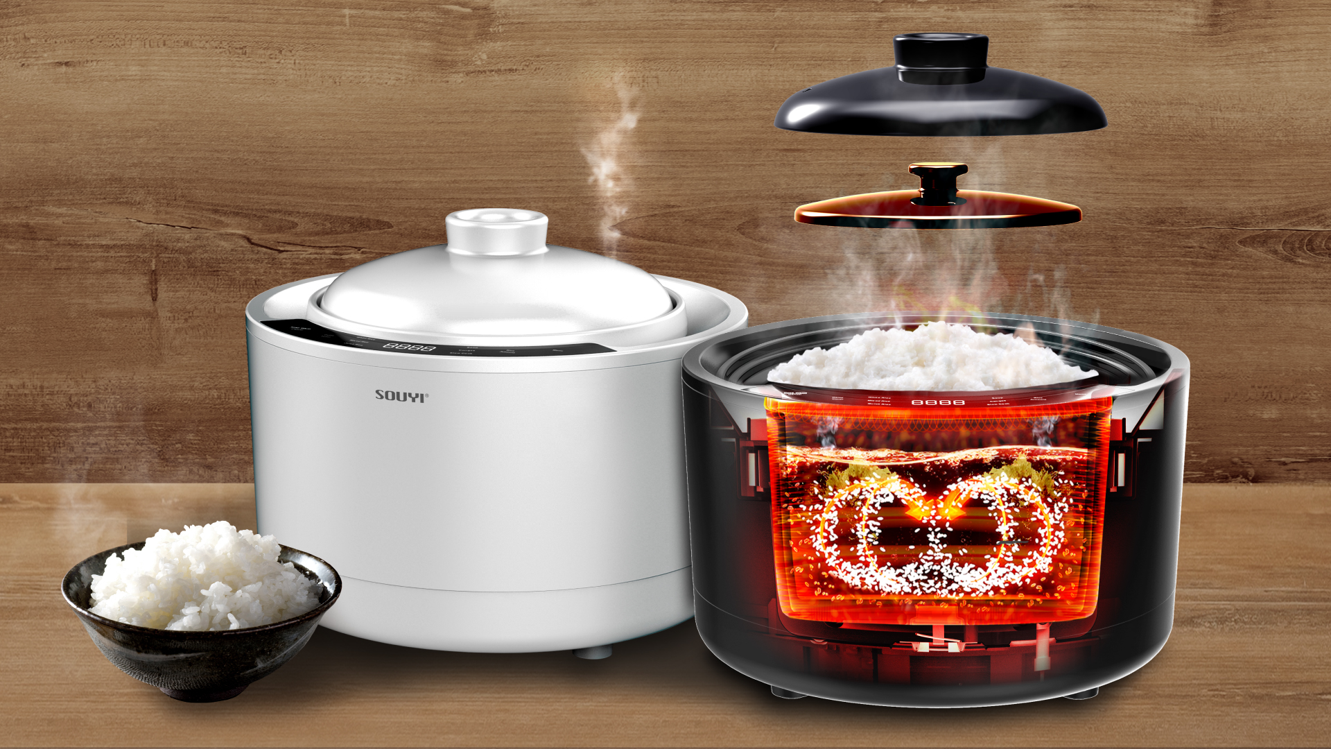 ソウイジャパン SOUYI 本格土鍋炊飯器 SY-150-WH （ホワイト） Amazon