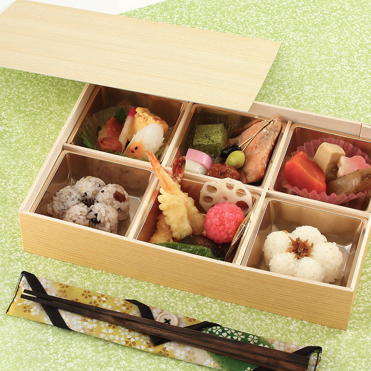 竹の弁当箱スス竹松花堂2段弁当箱 (5502)二段重箱 弁当箱 お弁当 2段