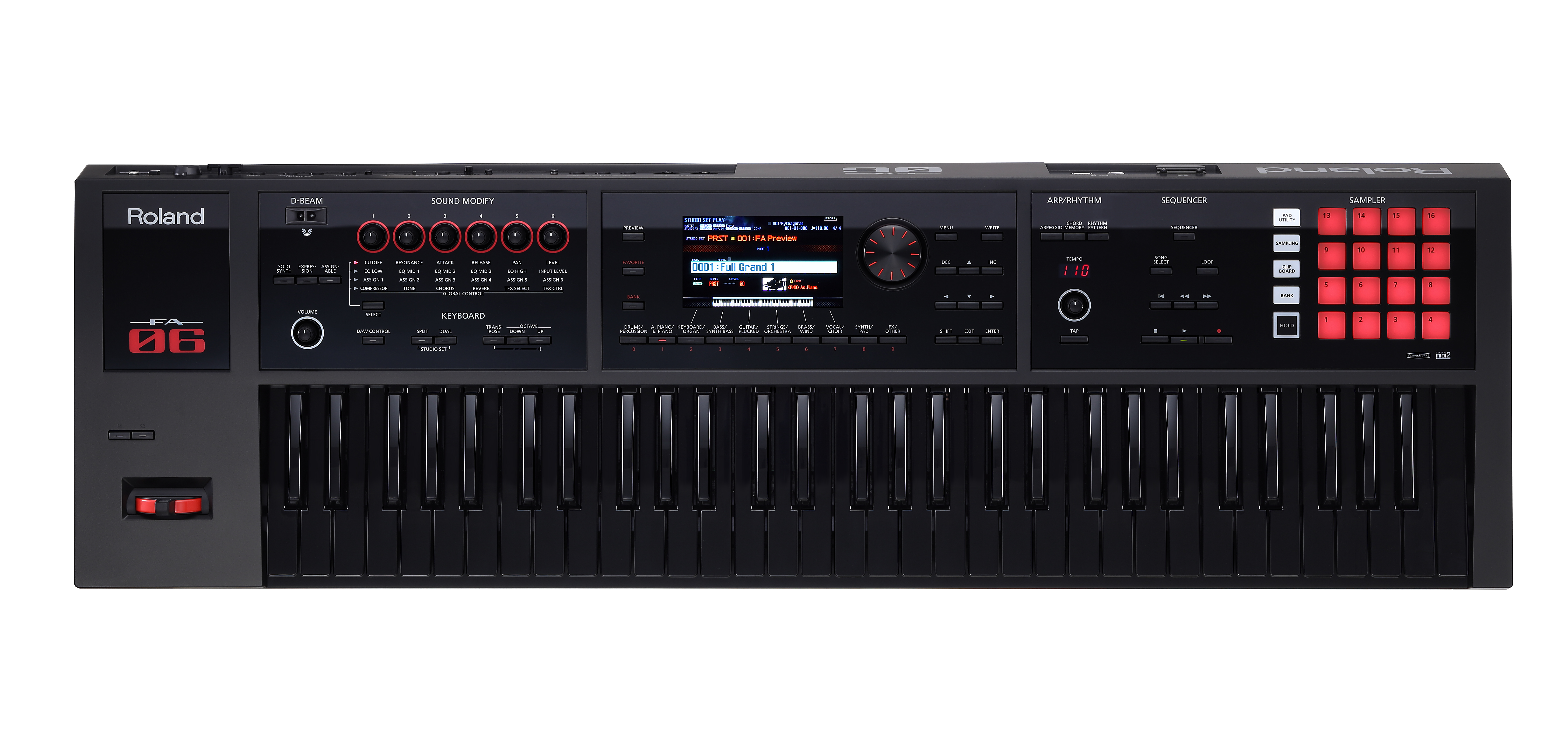 Roland】人気シンセJUNO-DS61・FA-06のオールブラックを数量限定で発売