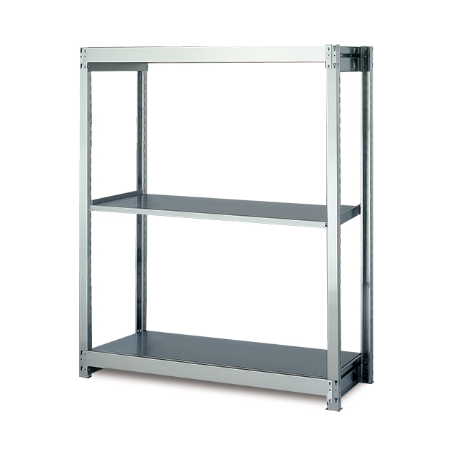 300kg/段 SUS430 中量ボルトレス ステンレス棚 高さ1800 x 棚板3枚