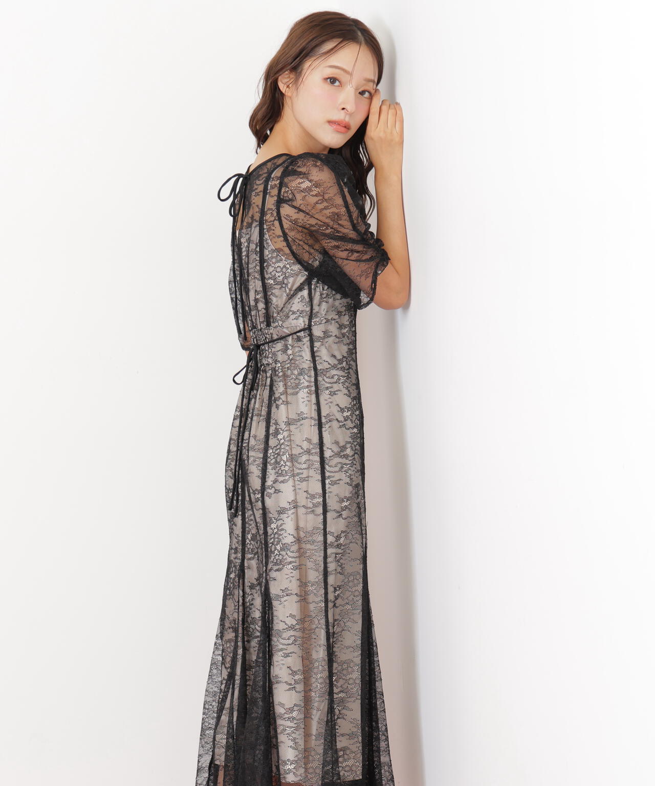 ラメコードレースバイカラードレス | JILL by JILL STUART（ジル バイ