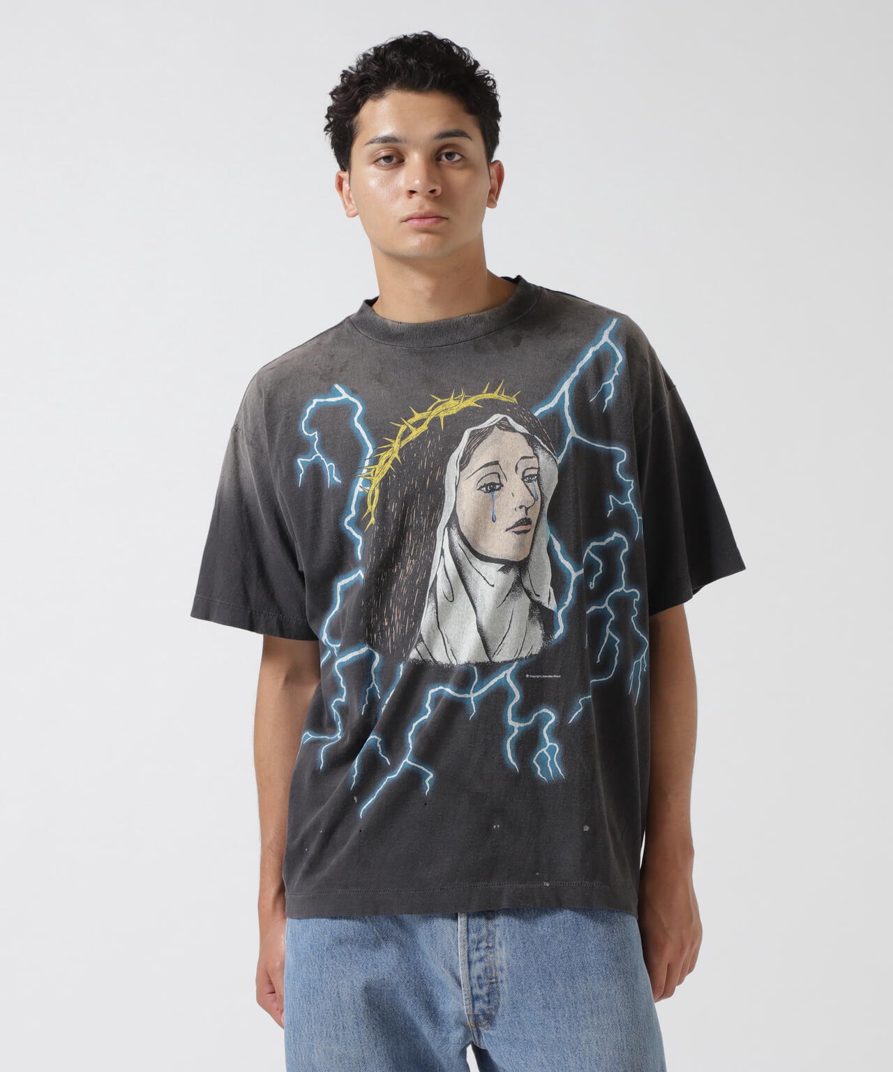 SAINT MICHAEL/セントマイケル/SS TEE MARIA BLACK | ROYAL FLASH