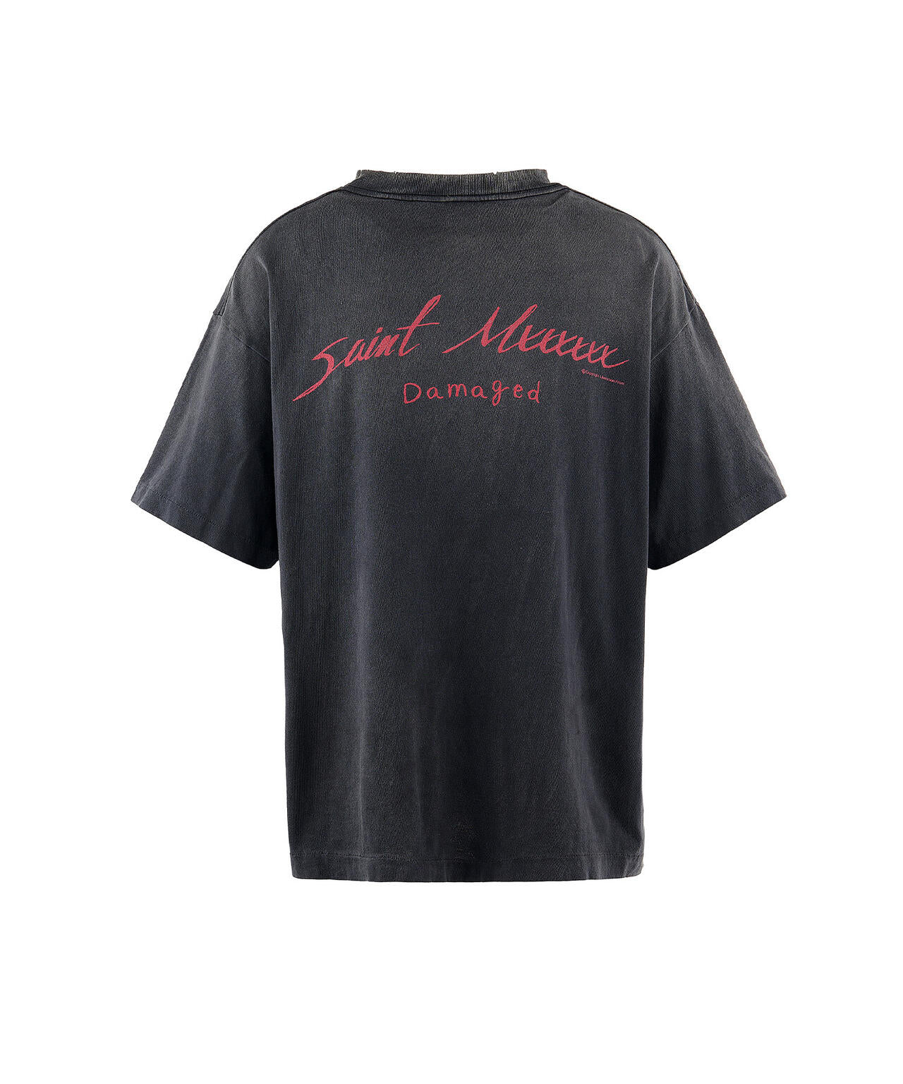 SAINT MICHAEL/セントマイケル/SS TEE DAMAGED BLACK | ROYAL FLASH