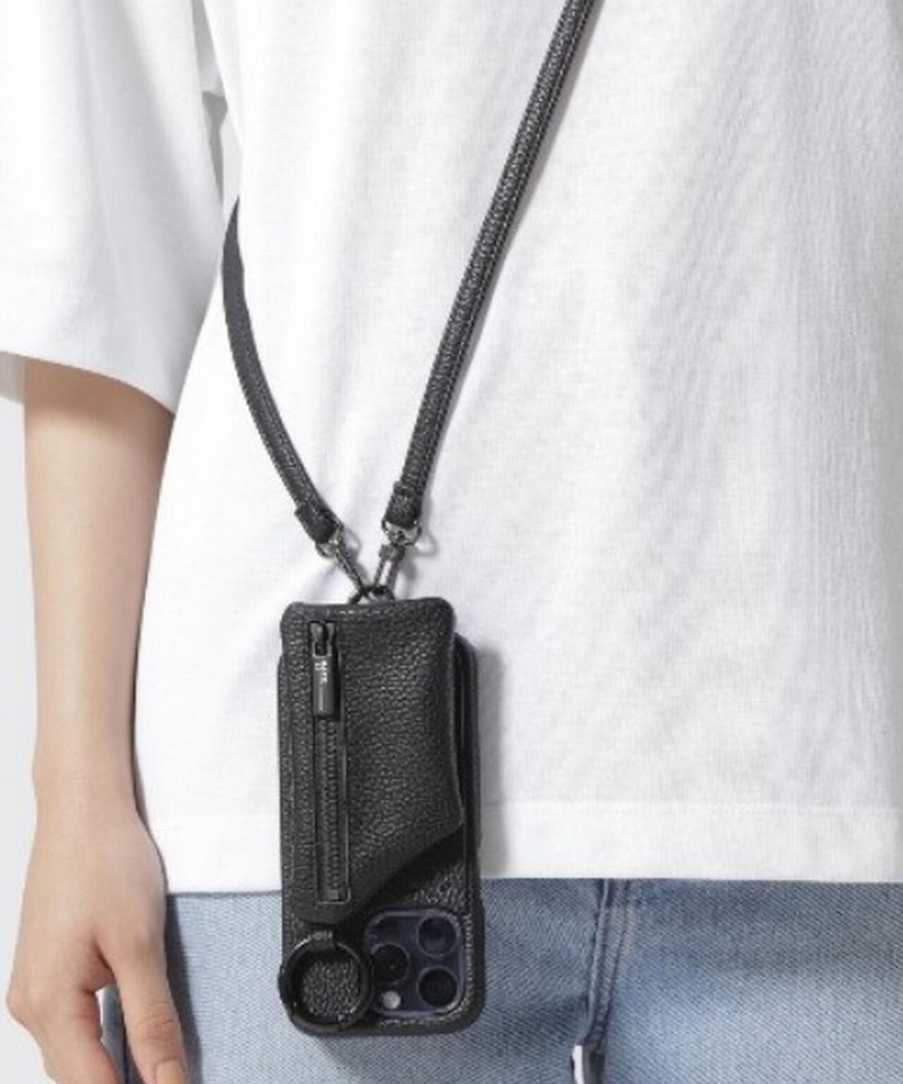 ajew Flash ブラック iPhone16ケース＋ストラップ ajew/エジュー/別注