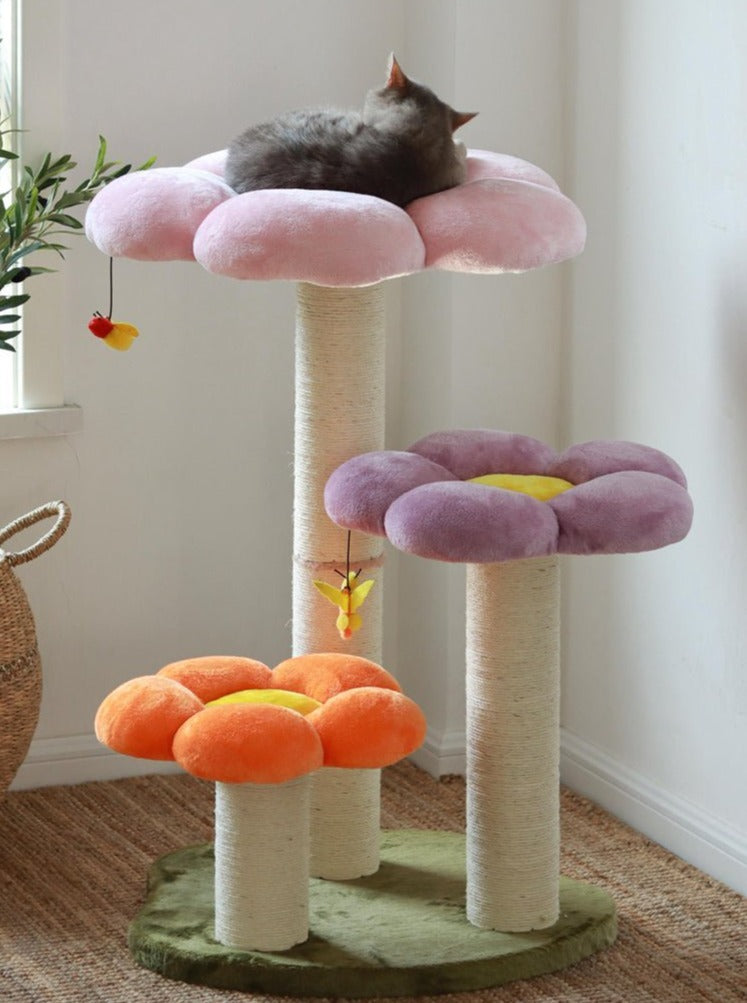トリプルフラワーキャットタワー - MOFUCAT