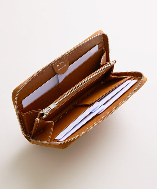 小物 MOLINI Bifold Compact Wallet - Camel Bifold Compact Wallet