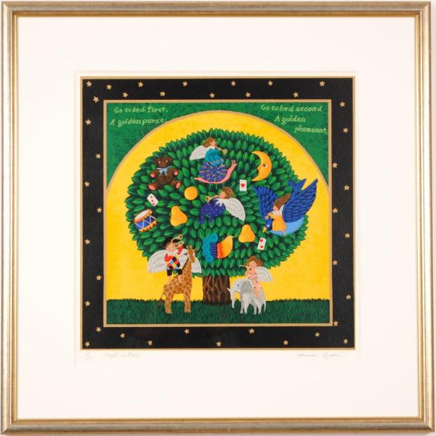 小澤摩純「ラバーズ」アクリル絵の具ペインティング(直筆) 小澤摩純