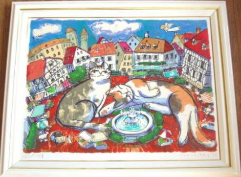 真作】Michael Leu マイケル・ルー シルクスクリーン 直筆サイン 真作