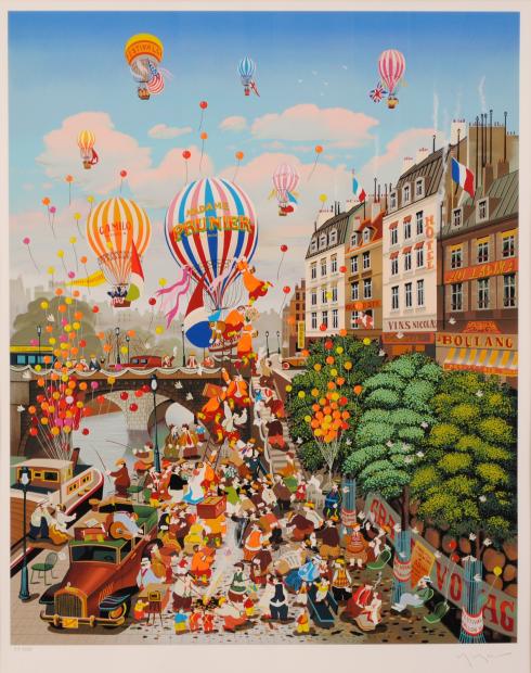 黄昏のコンコルド広場」ヒロ・ヤマガタ 絵画 ヒロ、ヤマガタ